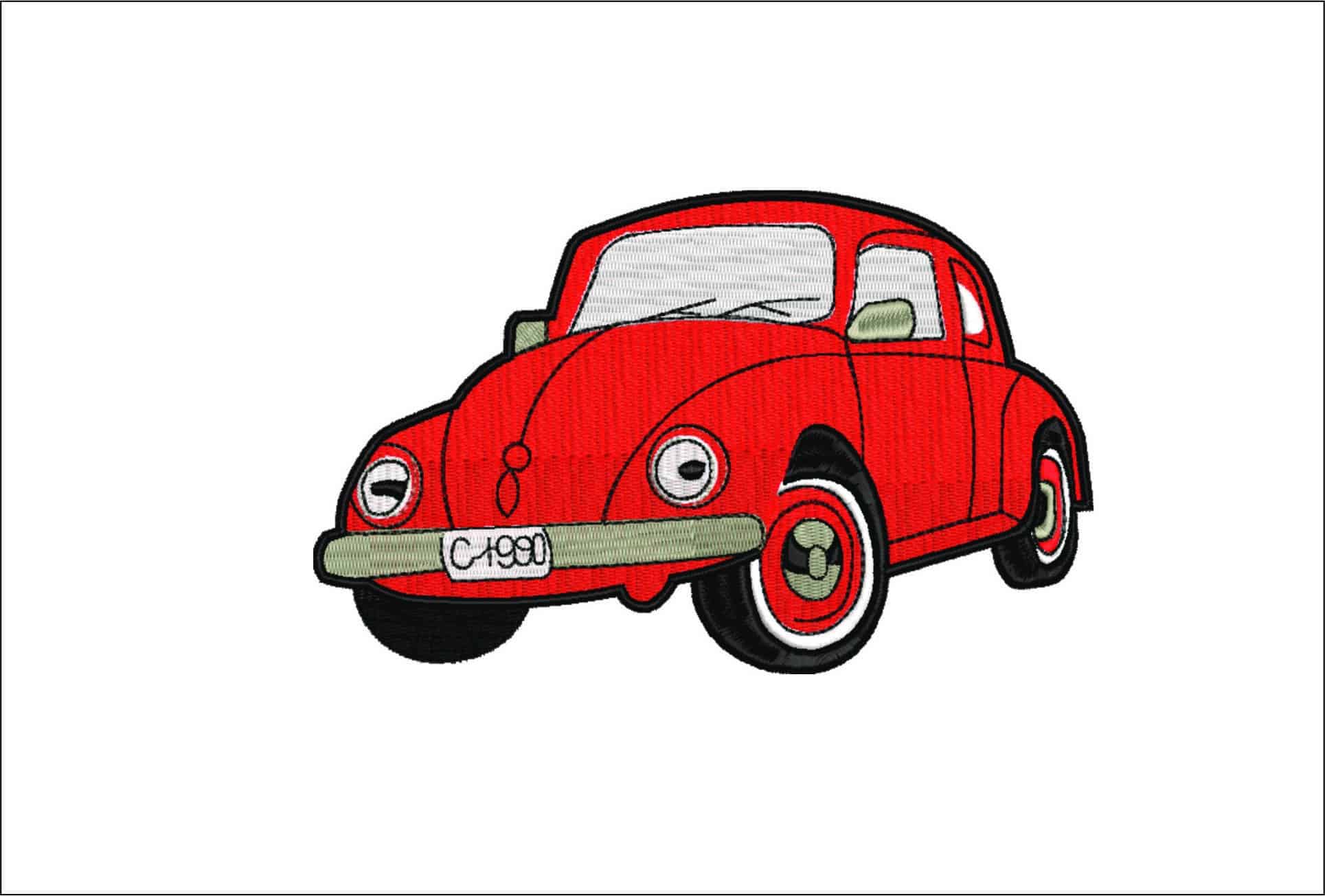 VW Beetle Bug embroidery design - VW embroidery design machine pattern - Car embroidery file - instant download