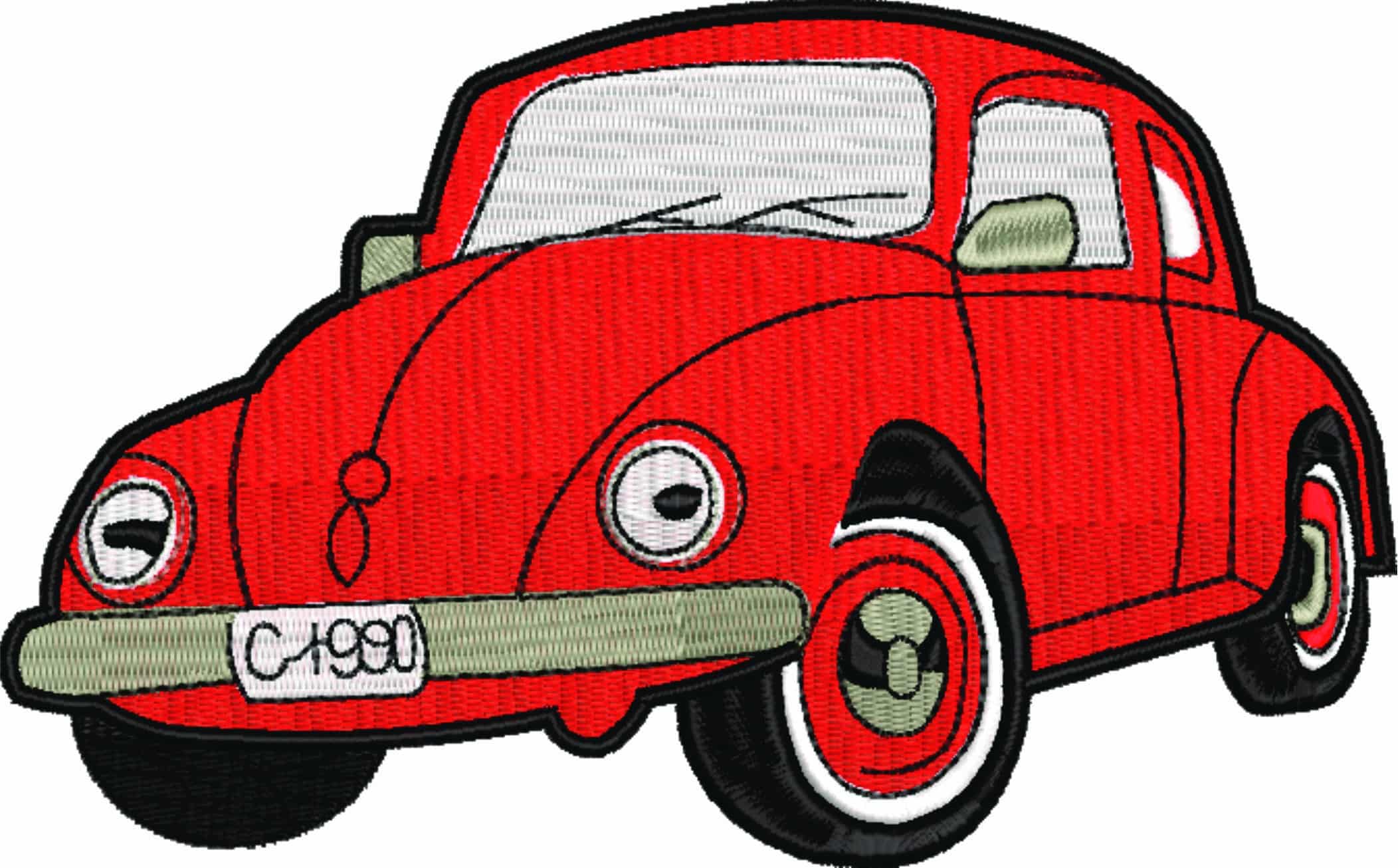 VW Beetle Bug embroidery design - VW embroidery design machine pattern - Car embroidery file - instant download — view 4