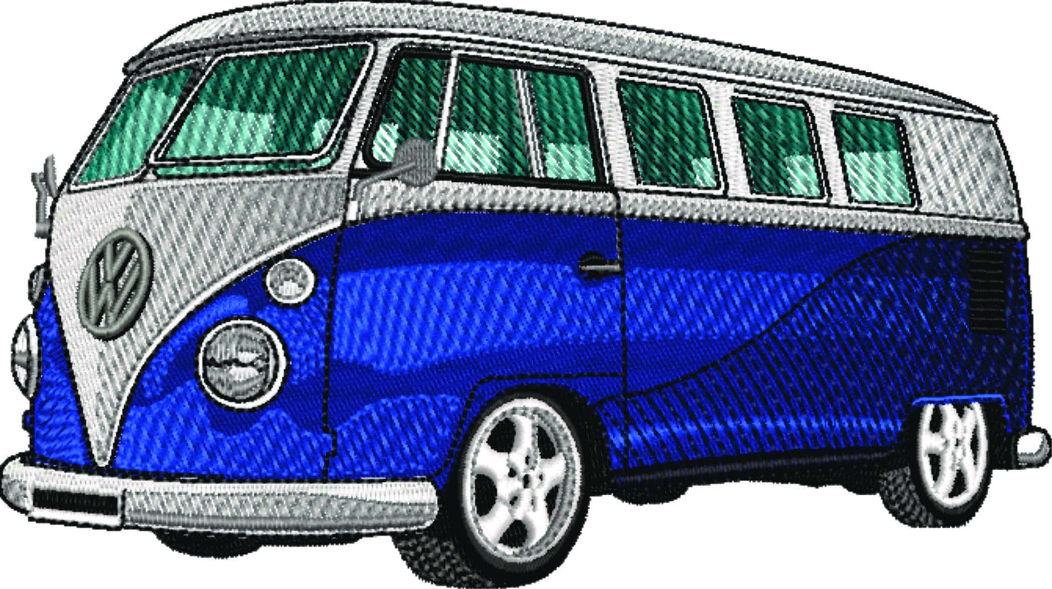 VW Camper Van embroidery design - VW embroidery design machine pattern - Car embroidery file - instant download — view 5