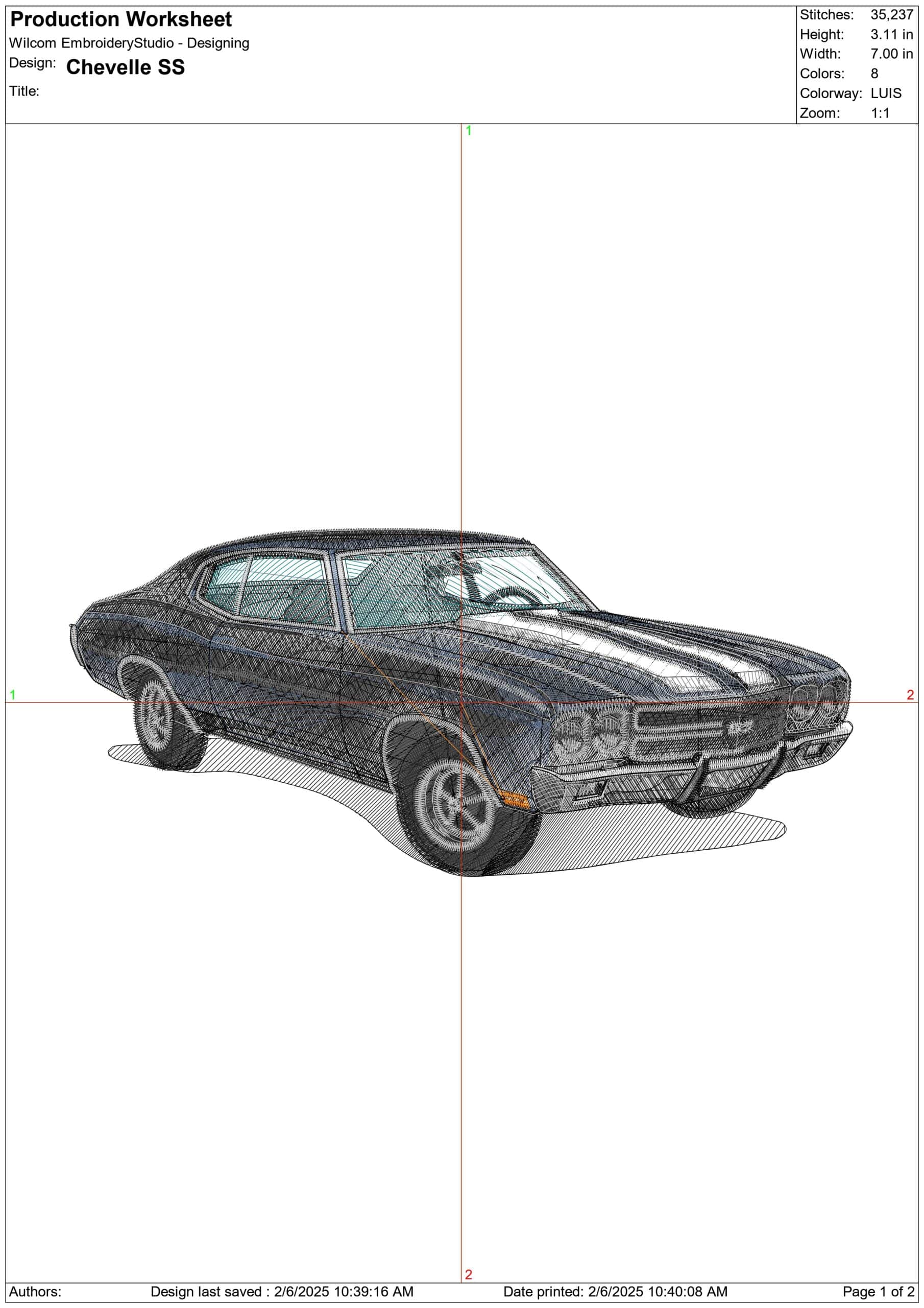 Chevelle SS- Swoosh - Nike Car embroidery design - instant download — view 3