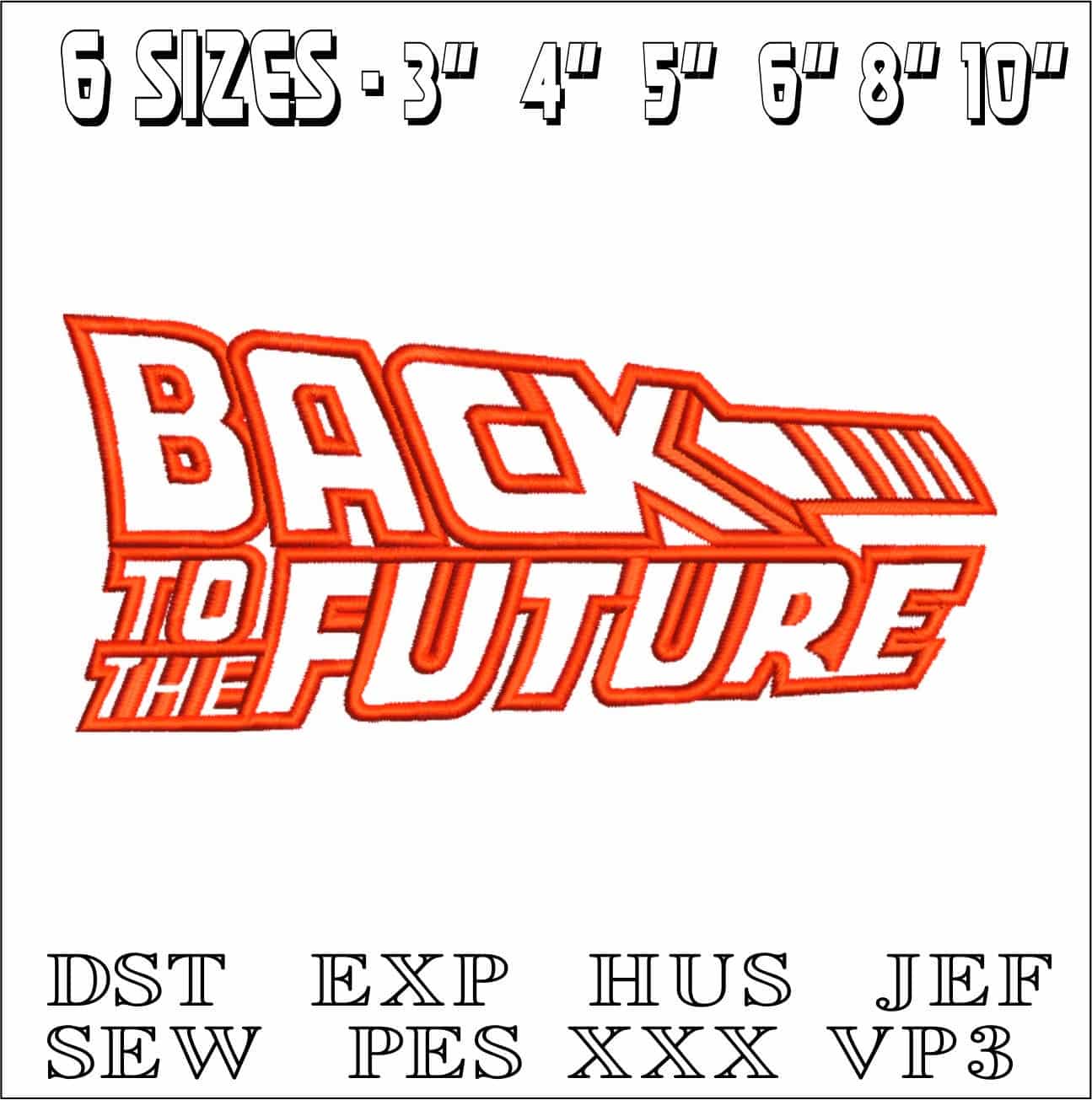 Back to the Future - Nike Car embroidery design - instant download — view 2