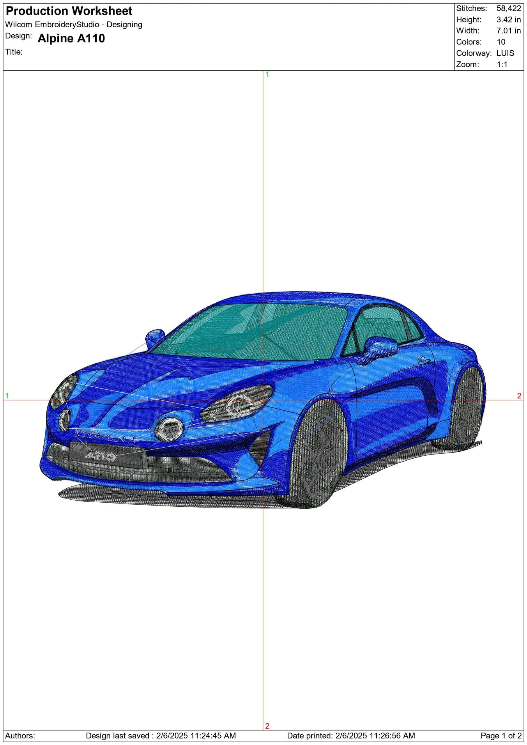 Renault Alpine A110- Swoosh - Nike Car embroidery design - instant download — view 3