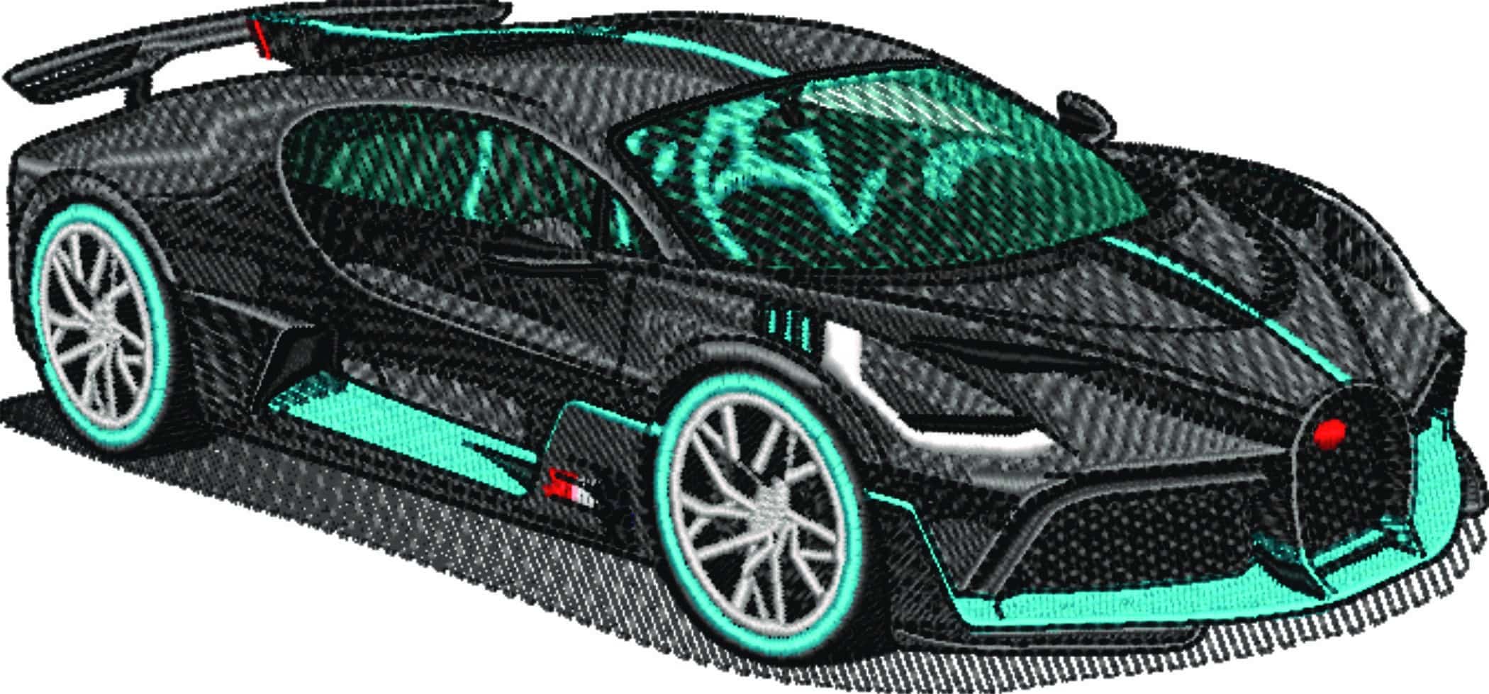 Bugatti Divo Supercar- Swoosh - Nike Car embroidery design - instant download — view 5