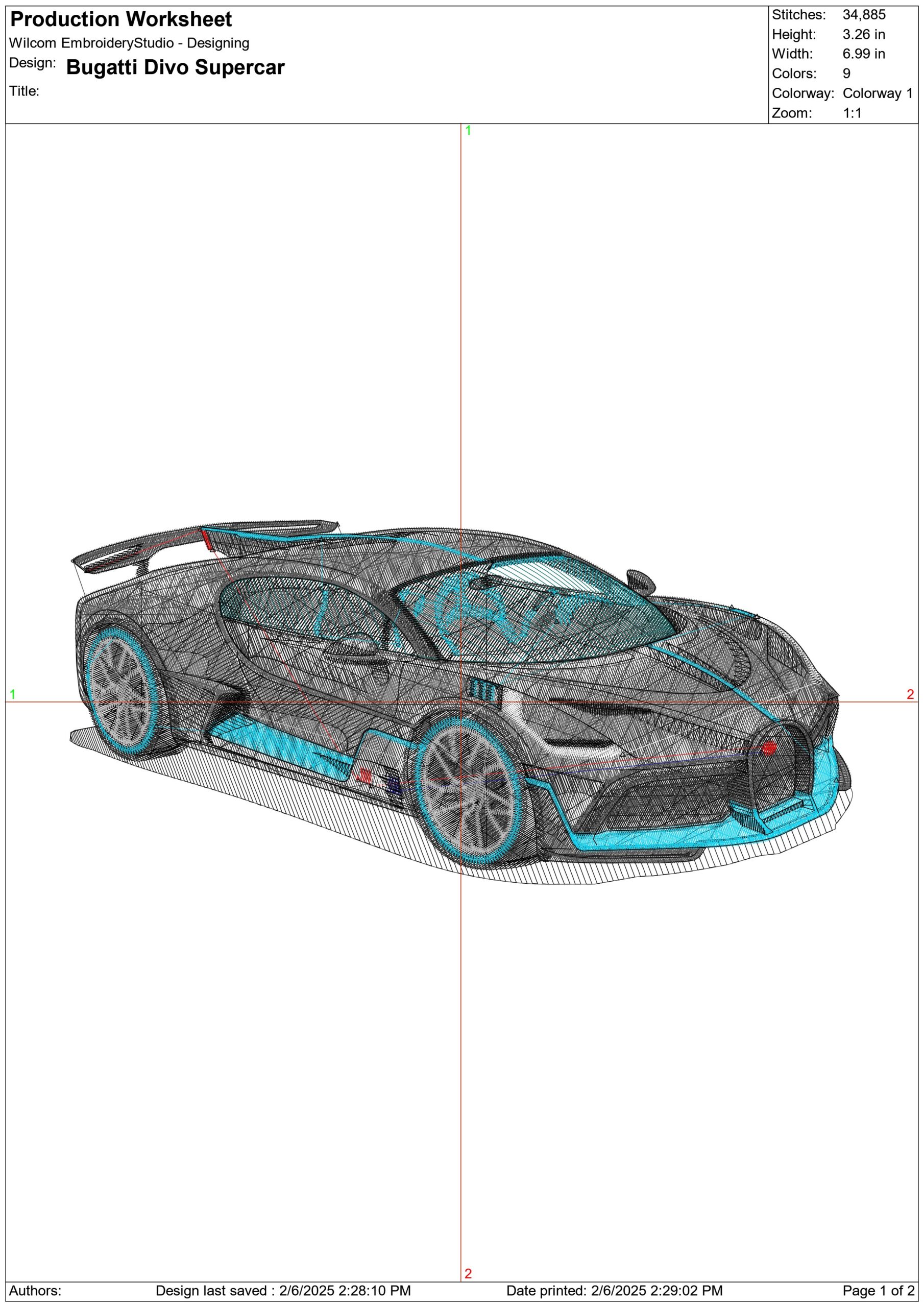 Bugatti Divo Supercar- Swoosh - Nike Car embroidery design - instant download — view 3