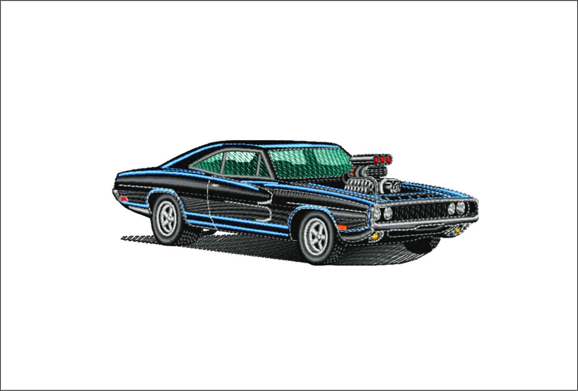 Fast and Furious Charger- Swoosh - Nike Car embroidery design - instant download