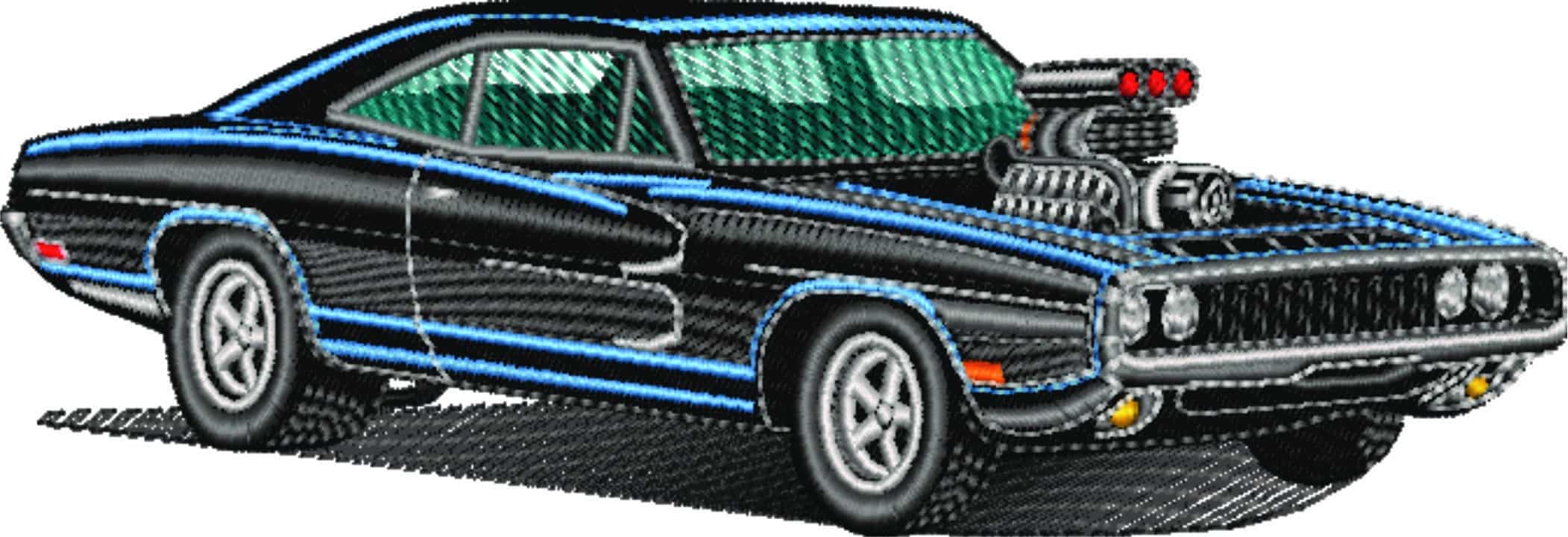 Fast and Furious Charger- Swoosh - Nike Car embroidery design - instant download — view 5