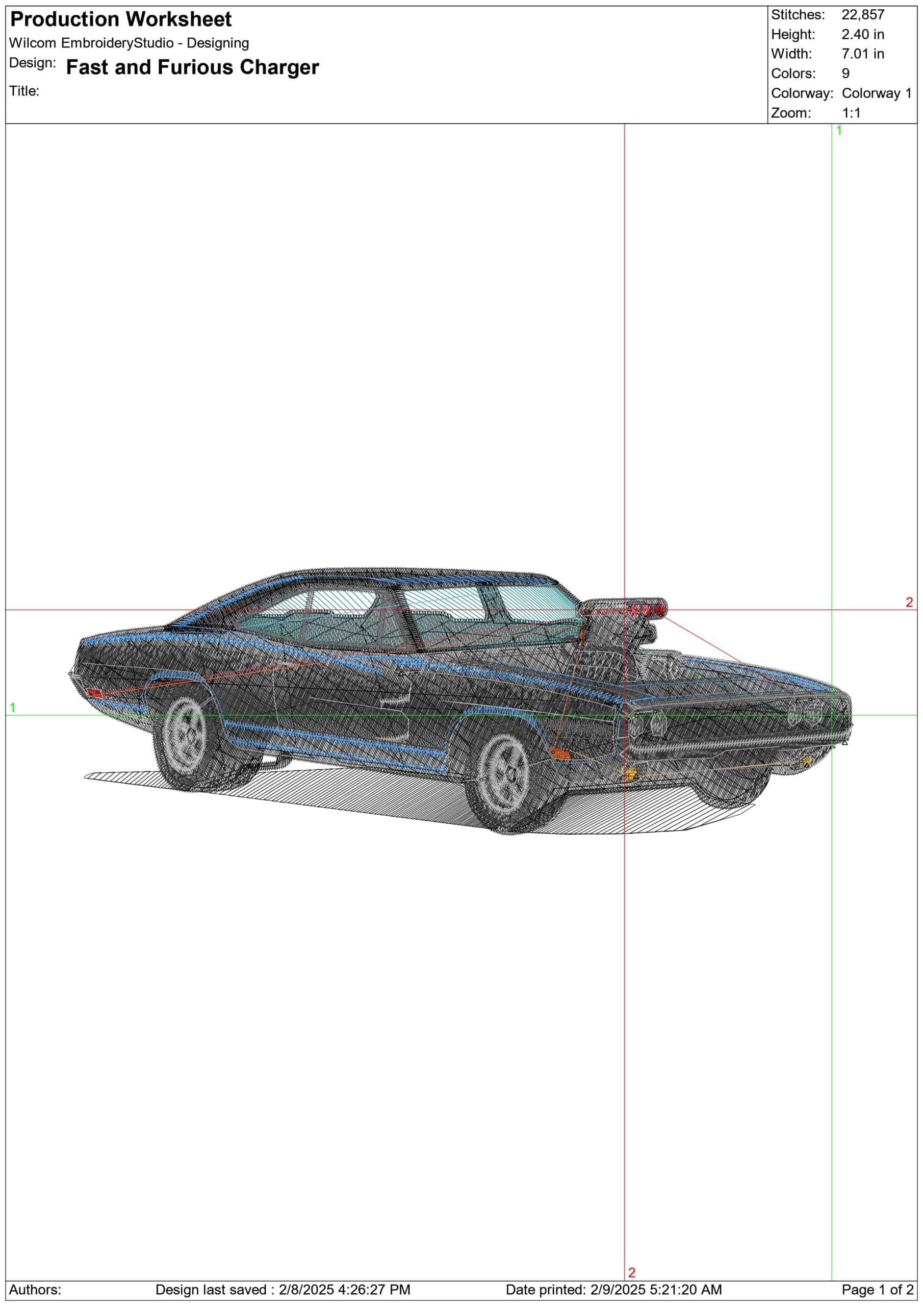 Fast and Furious Charger- Swoosh - Nike Car embroidery design - instant download — view 3