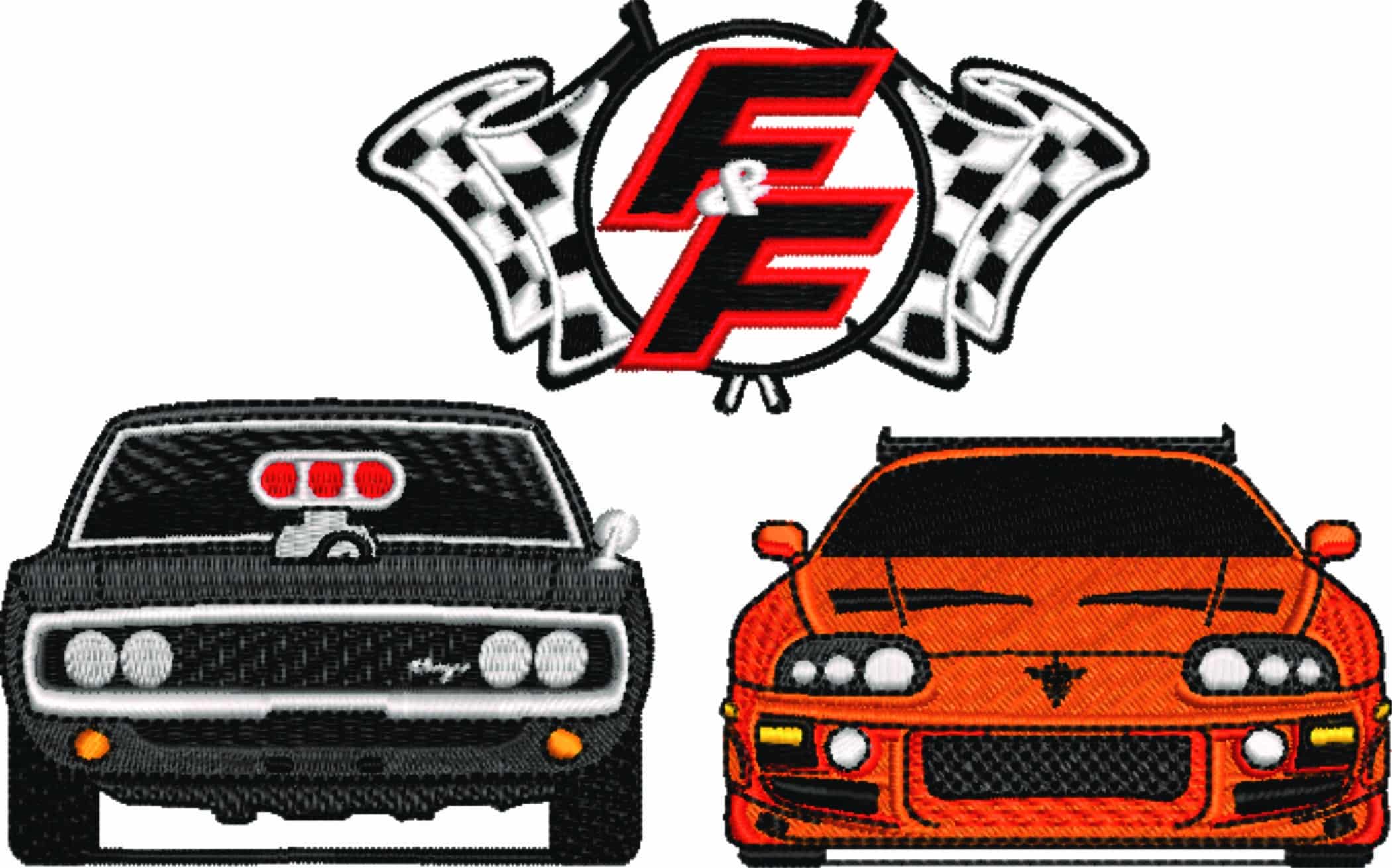 Fast and Furious Charger and Supra- Swoosh - Nike Car embroidery design - instant download — view 5