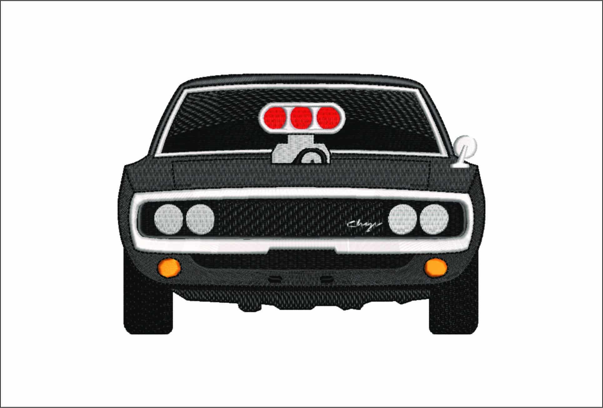 Fast and Furious Charger Front- Swoosh - Nike Car embroidery design - instant download