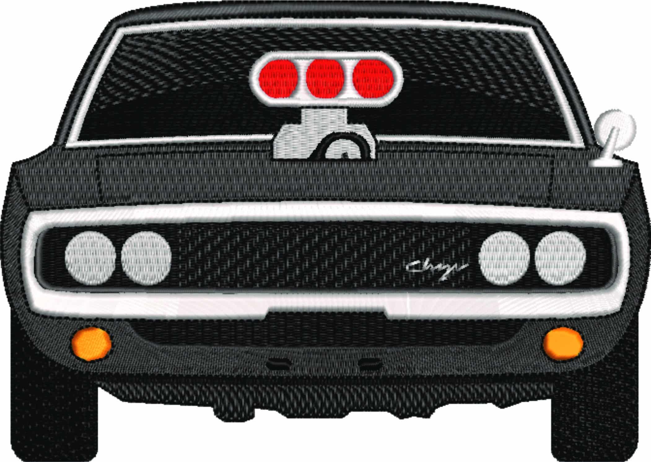 Fast and Furious Charger Front- Swoosh - Nike Car embroidery design - instant download — view 5