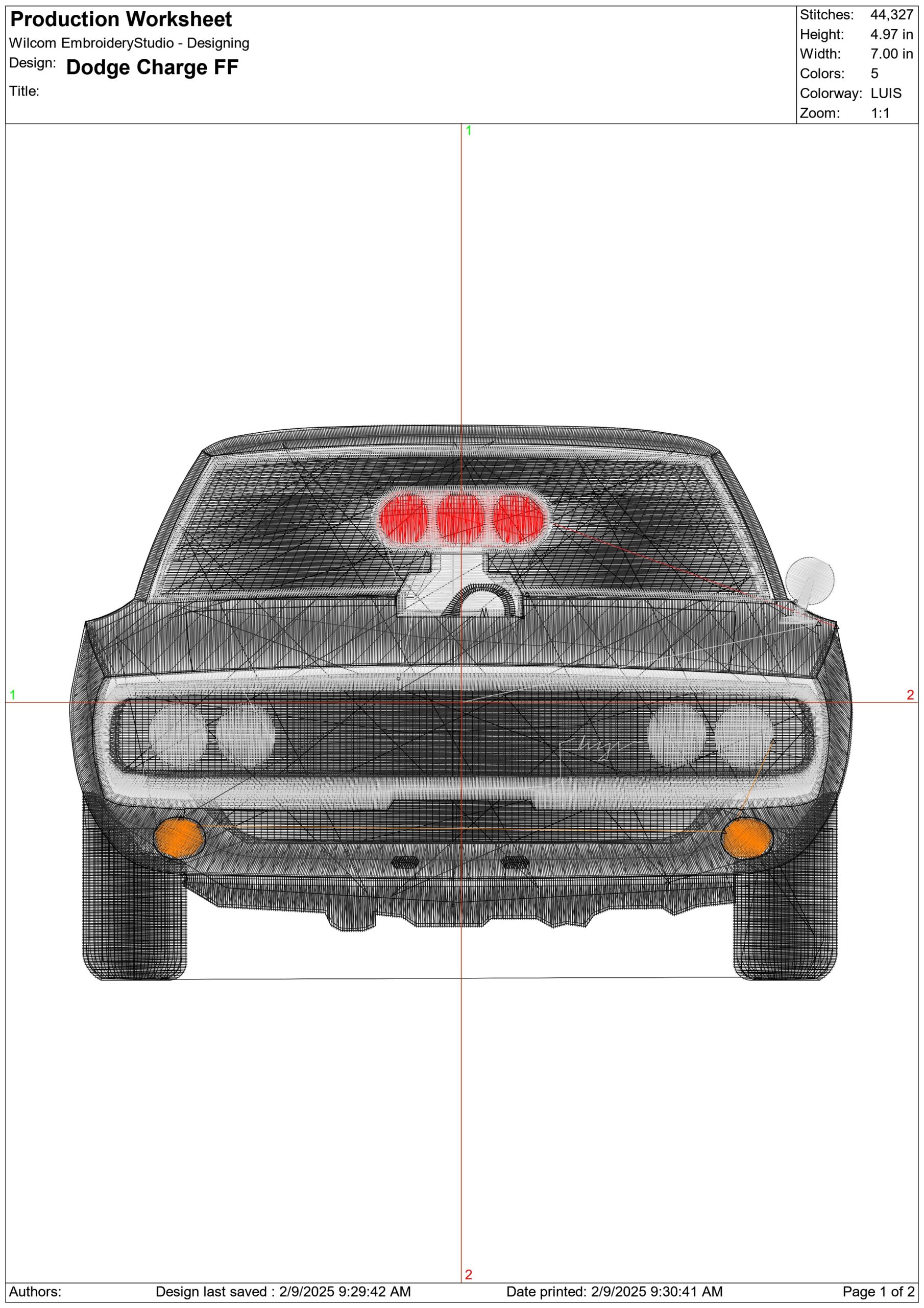 Fast and Furious Charger Front- Swoosh - Nike Car embroidery design - instant download — view 3