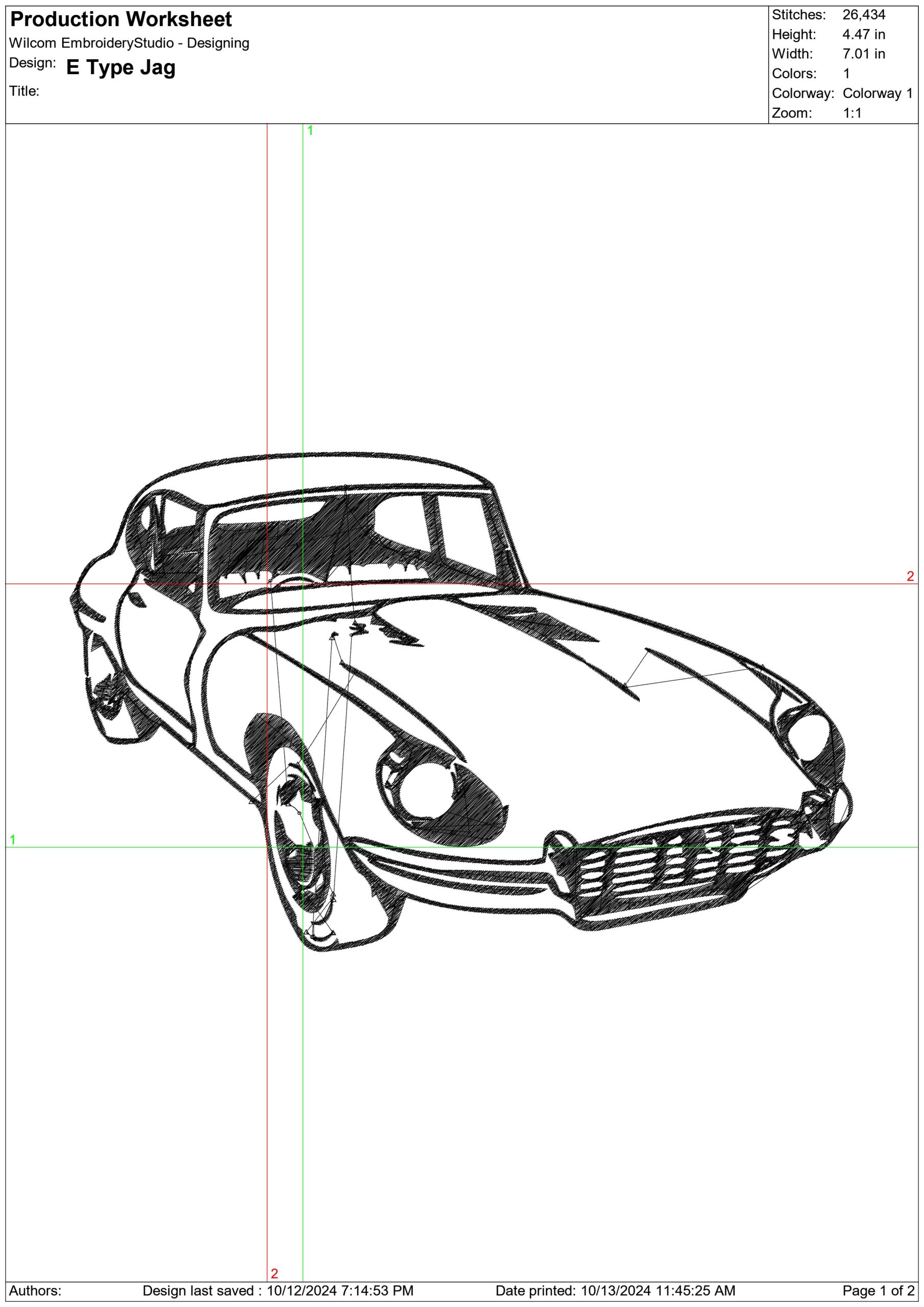 E Type Jaguar Line drawing - Swoosh - Nike Car embroidery design - instant download — view 2