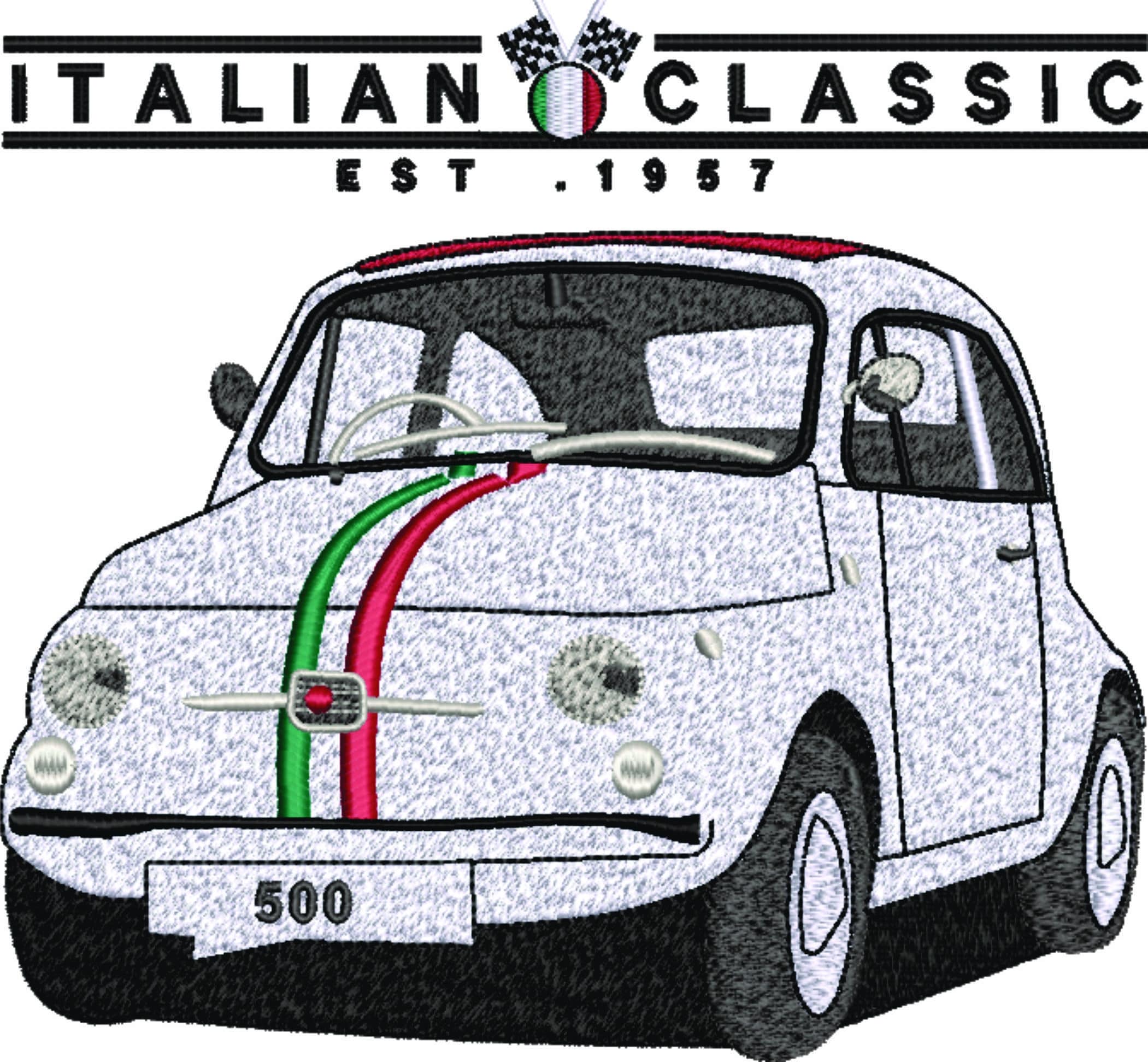 Fiat 500 - Swoosh - Nike Car embroidery design - instant download — view 5