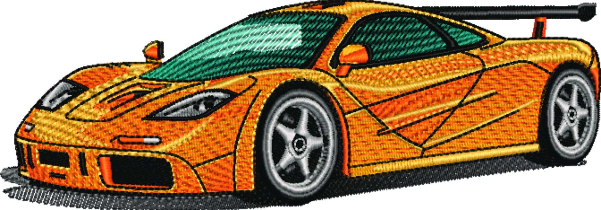 McLaren F1 Supercar - Swoosh - Nike Car embroidery design - instant download — view 5