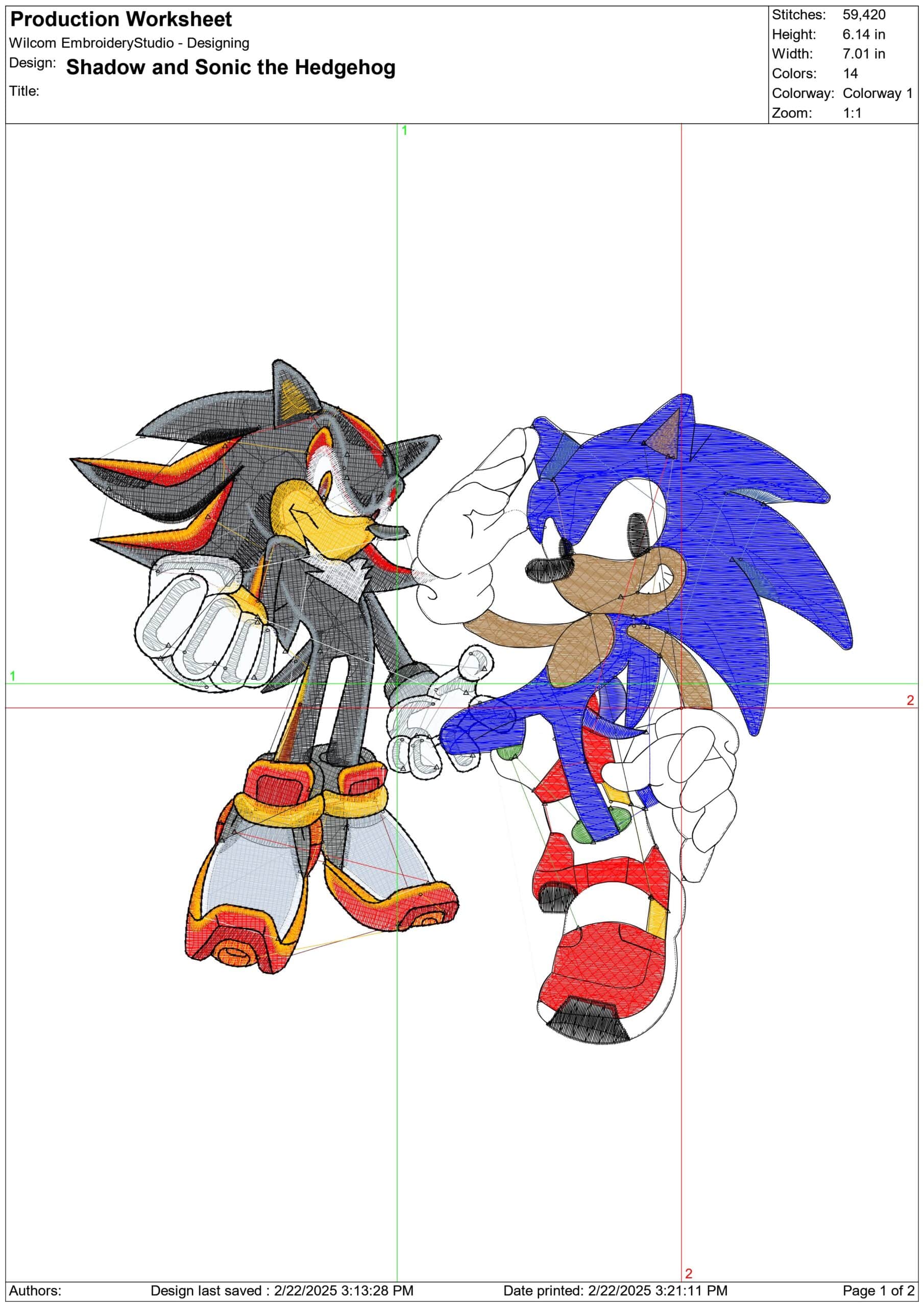 Sonic and Shadow the Hedgehog - Nike embroidery design file - instant download — view 3