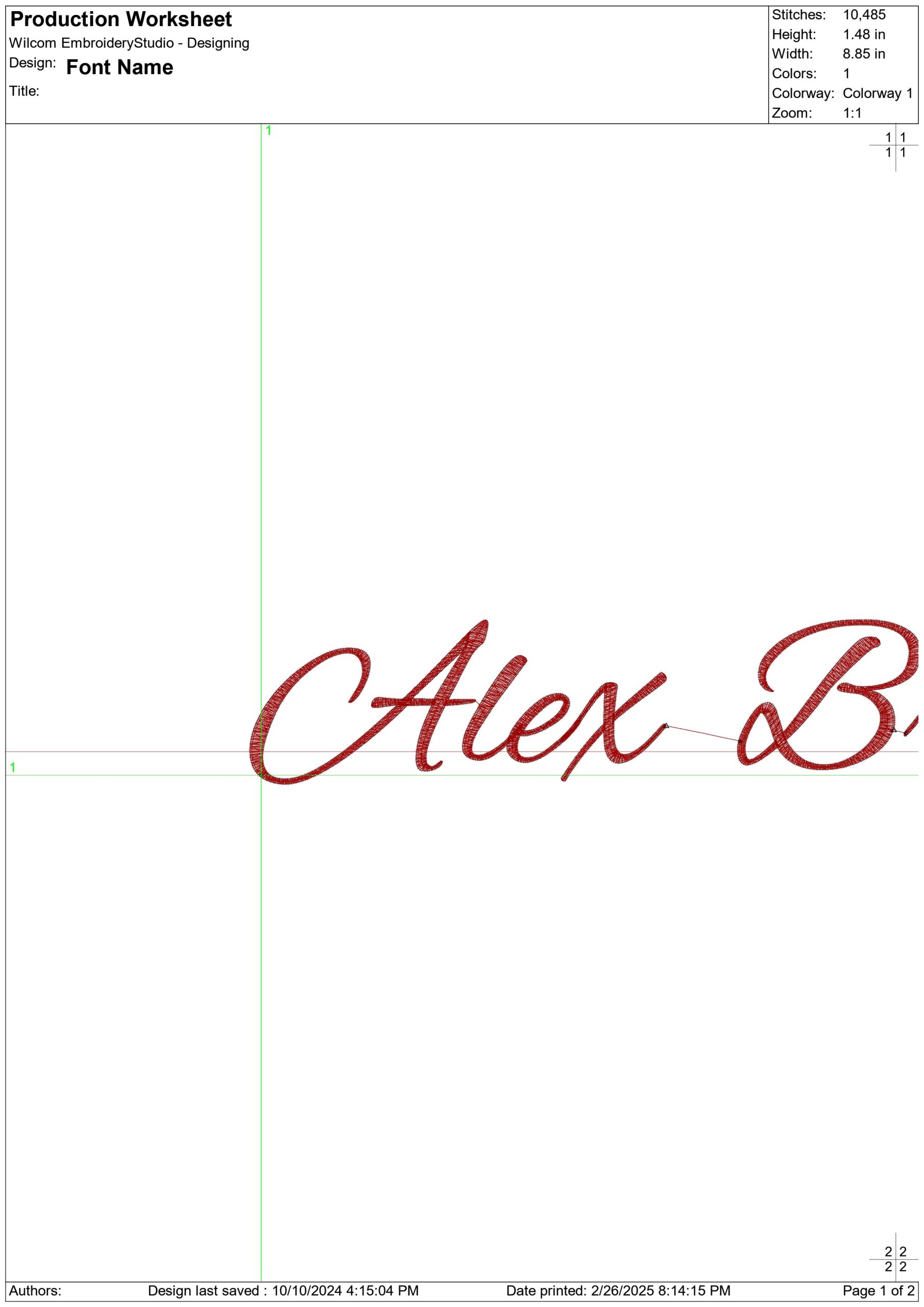 Alex Brush Font Embroidery Font Set - 0.5" 1" 1.5" 2" 2.5" 3"  - Machine Embroidery Alphabet Font - instant download — view 6