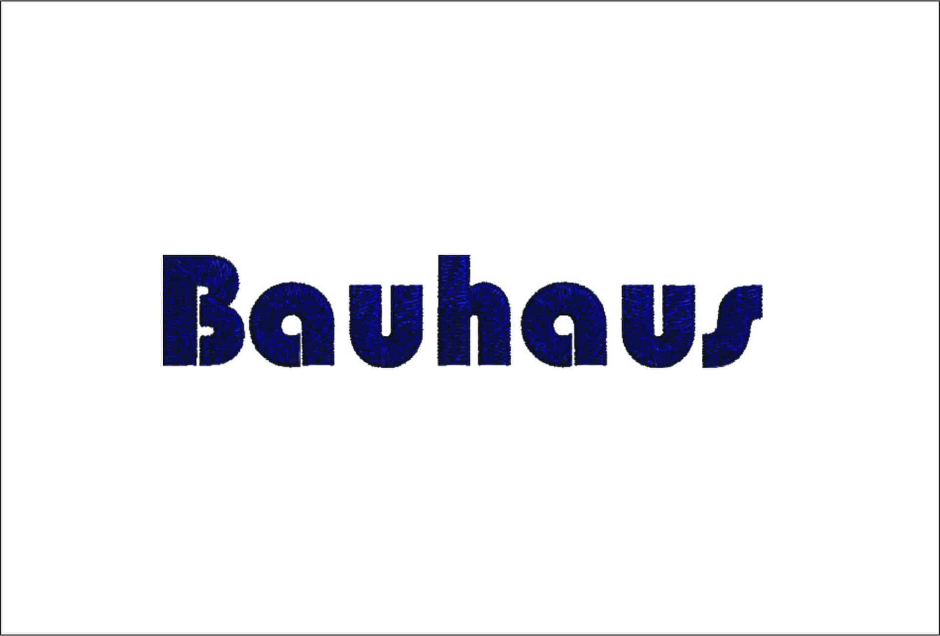 Bauhaus Font Embroidery Font Set - 0.5" 1" 1.5" 2" 2.5" 3"  - Machine Embroidery Alphabet Font - instant download