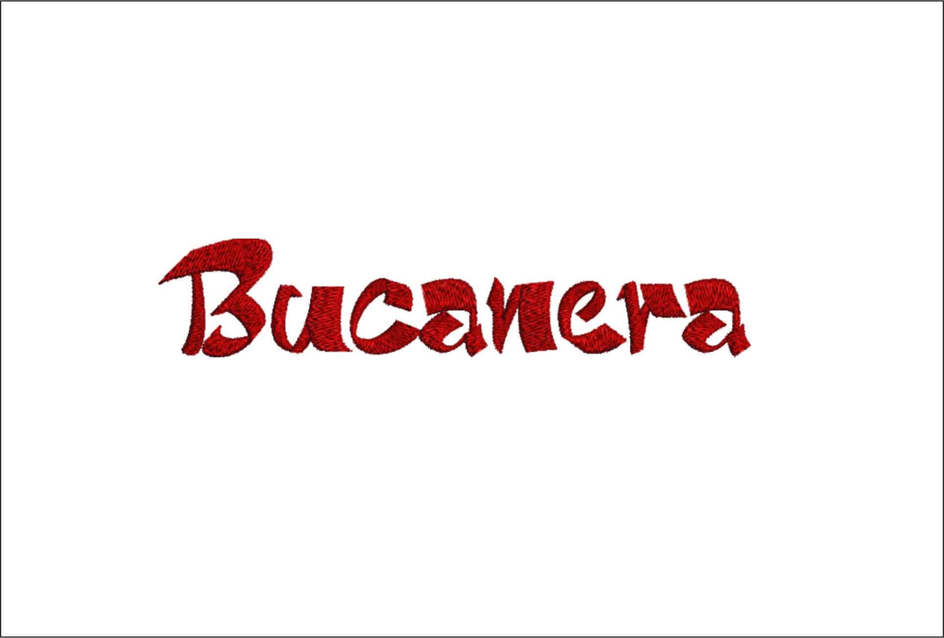 Bucanera Font Embroidery Font Set - 0.5" 1" 1.5" 2" 2.5" 3"  - Machine Embroidery Alphabet Font - instant download