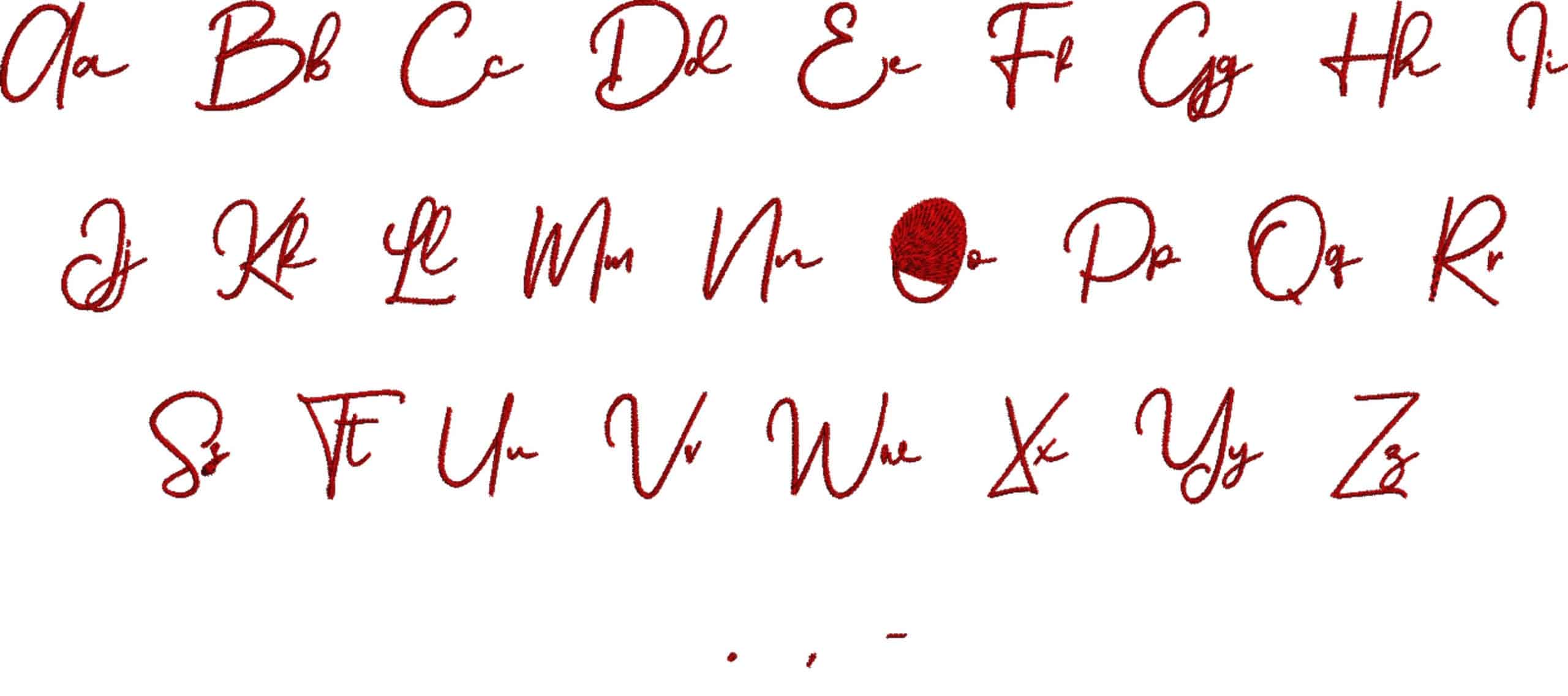 Chelsea Font Embroidery Font Set - 0.5" 1" 1.5" 2" 2.5" 3"  - Machine Embroidery Alphabet Font - instant download — view 4