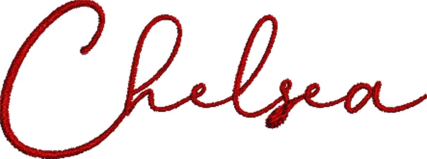 Chelsea Font Embroidery Font Set - 0.5" 1" 1.5" 2" 2.5" 3"  - Machine Embroidery Alphabet Font - instant download — view 3