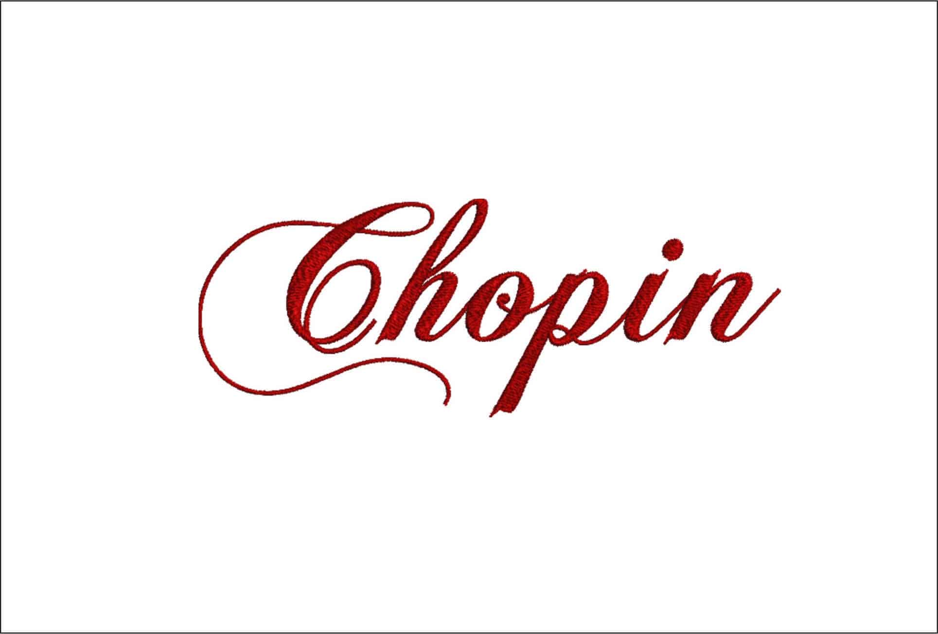 Chopin Font Embroidery Font Set - 0.5" 1" 1.5" 2" 2.5" 3"  - Machine Embroidery Alphabet Font - instant download