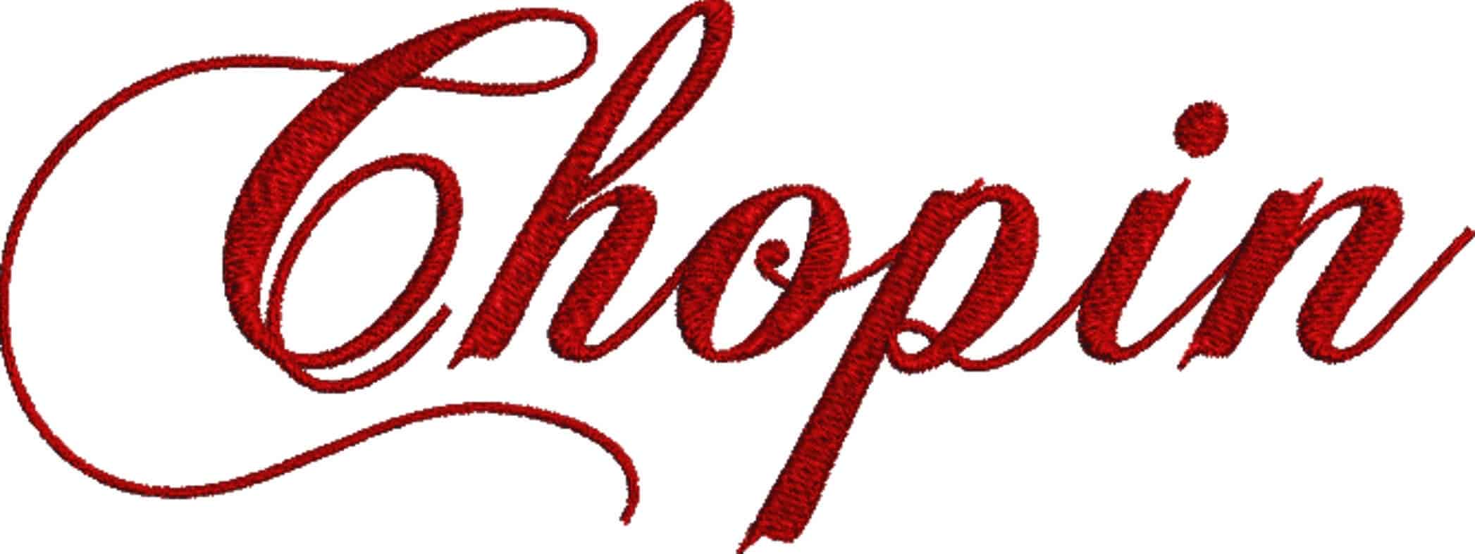 Chopin Font Embroidery Font Set - 0.5" 1" 1.5" 2" 2.5" 3"  - Machine Embroidery Alphabet Font - instant download — view 4
