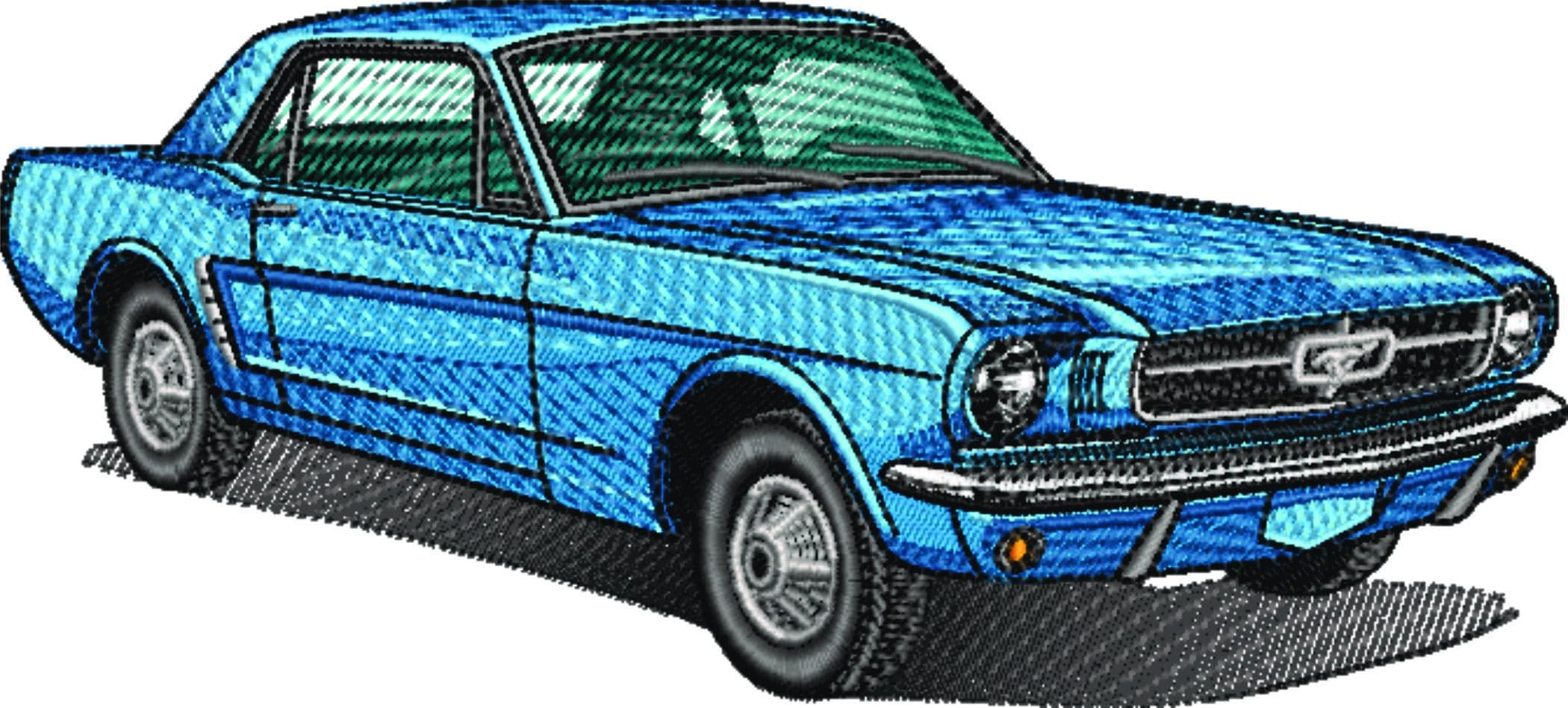 Ford Mustang 1965 - Swoosh - Nike Car embroidery design - instant download — view 5