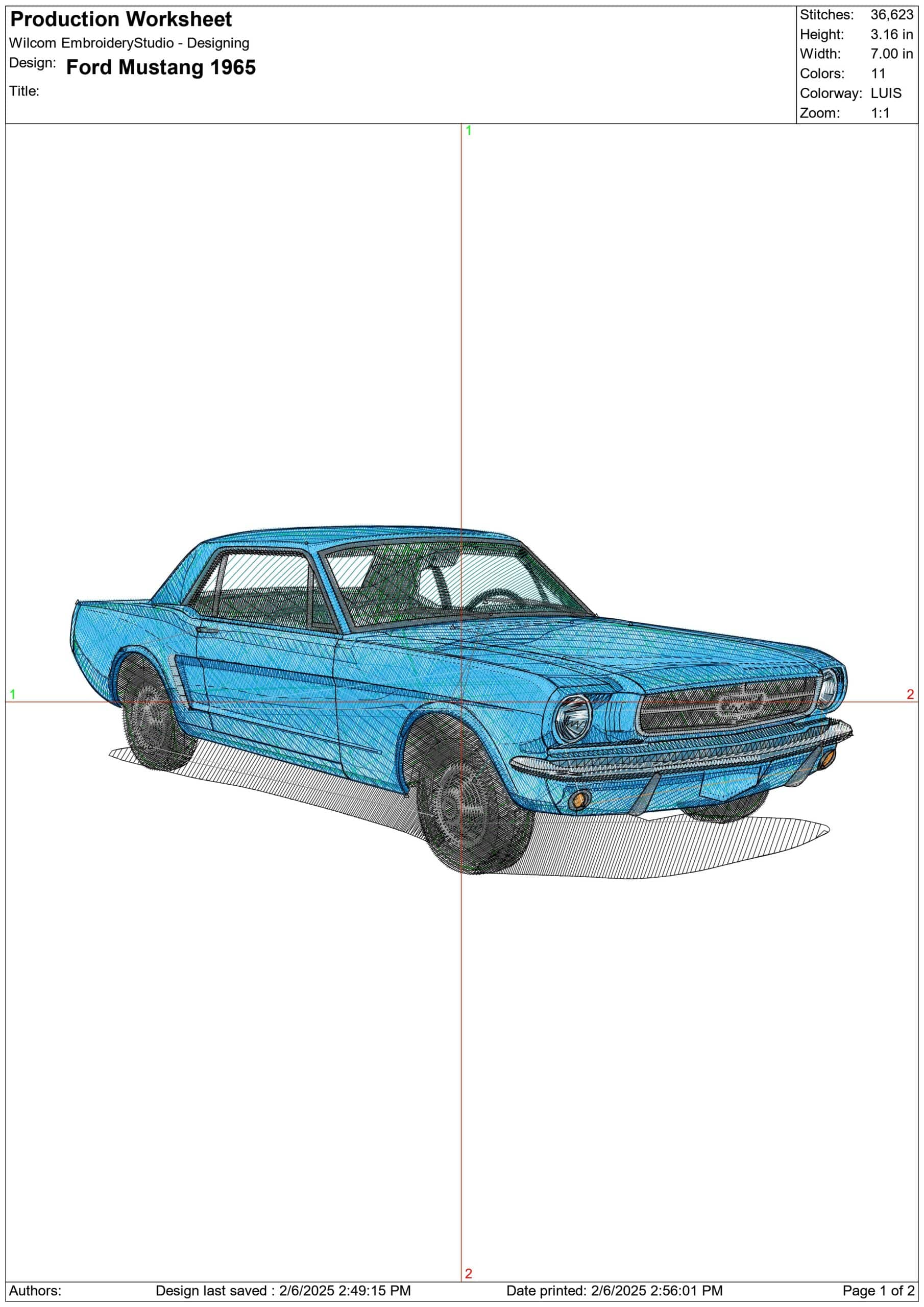 Ford Mustang 1965 - Swoosh - Nike Car embroidery design - instant download — view 3