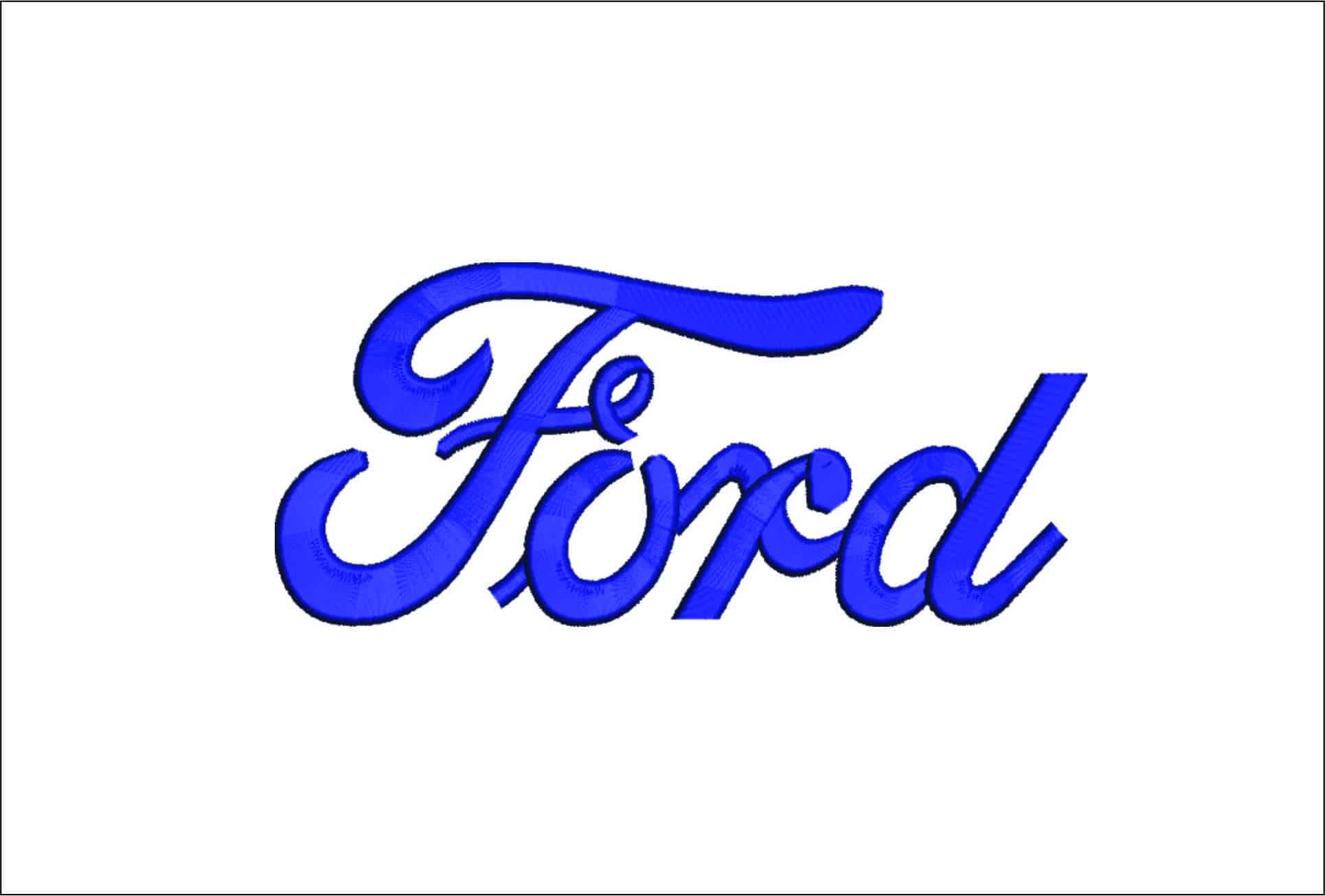 Ford Logo - Swoosh - Nike Car embroidery design - instant download
