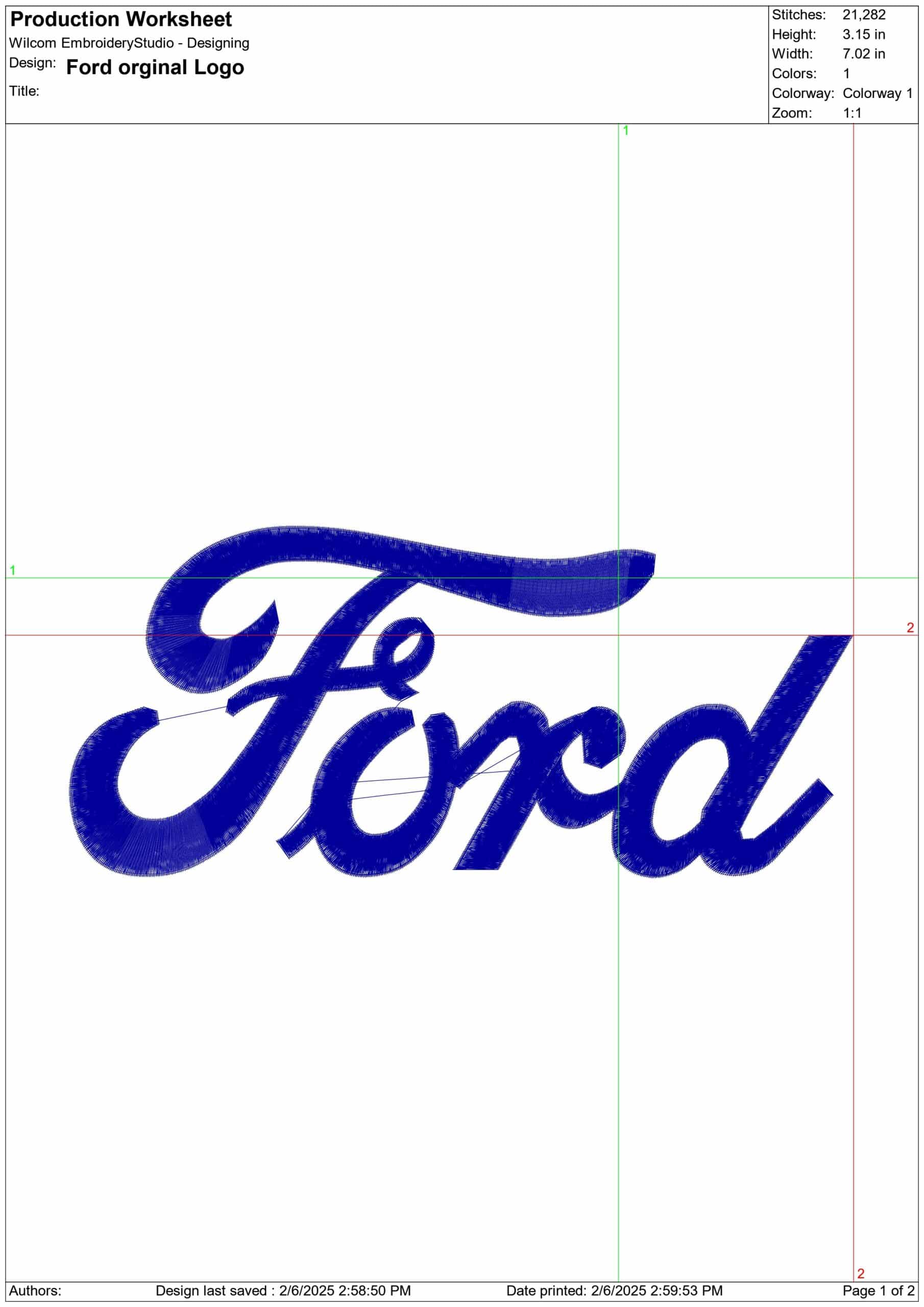Ford Logo - Swoosh - Nike Car embroidery design - instant download — view 3