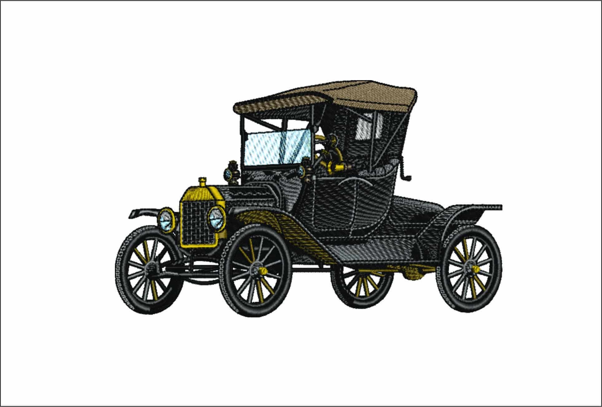 Ford Model T - Swoosh - Nike Car embroidery design - instant download