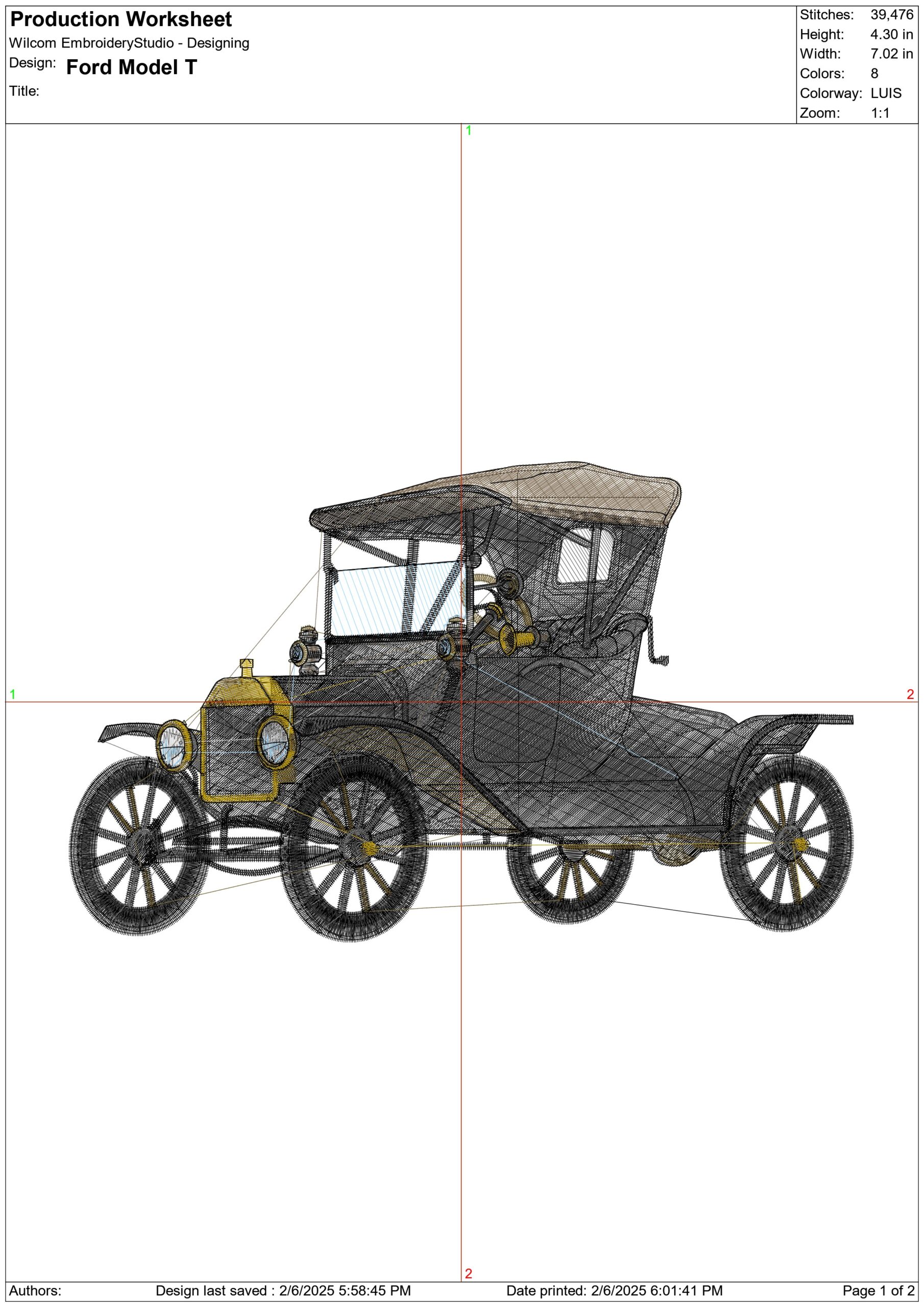 Ford Model T - Swoosh - Nike Car embroidery design - instant download — view 3