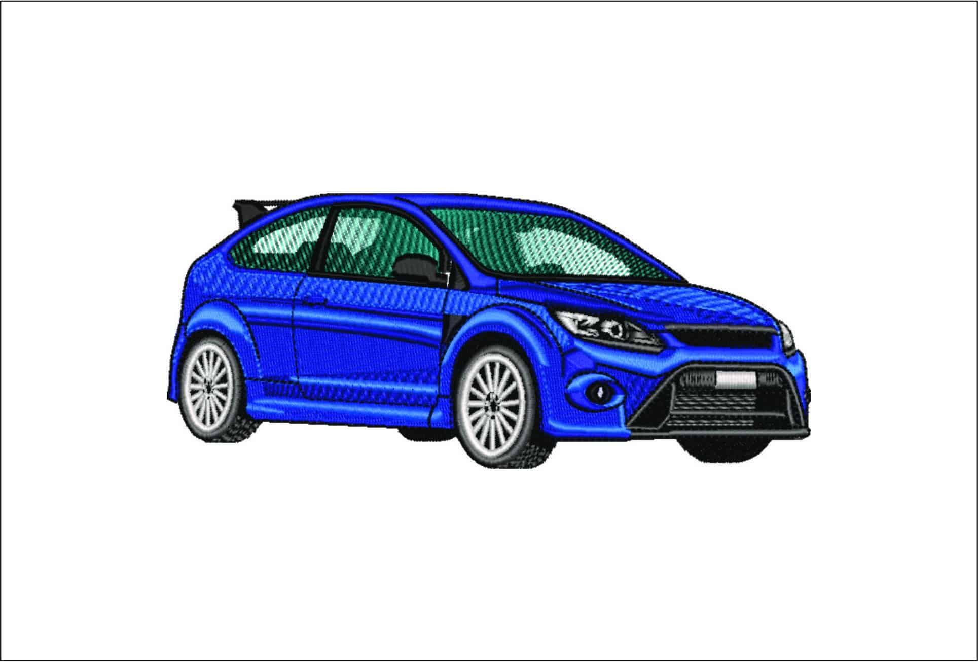 Ford Focus RS - Swoosh - Nike Car embroidery design - instant download