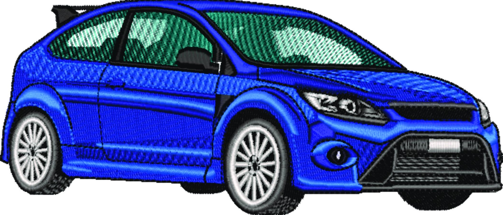 Ford Focus RS - Swoosh - Nike Car embroidery design - instant download — view 5