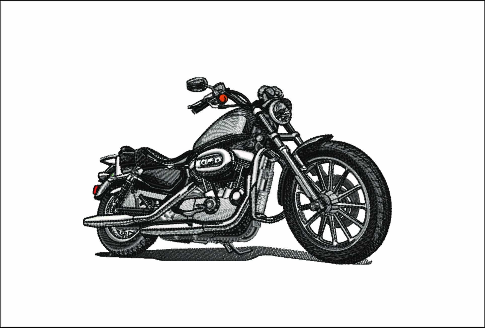 Harley Davidson Softail - Harley - Swoosh - Nike Motor Cycle embroidery design - instant download