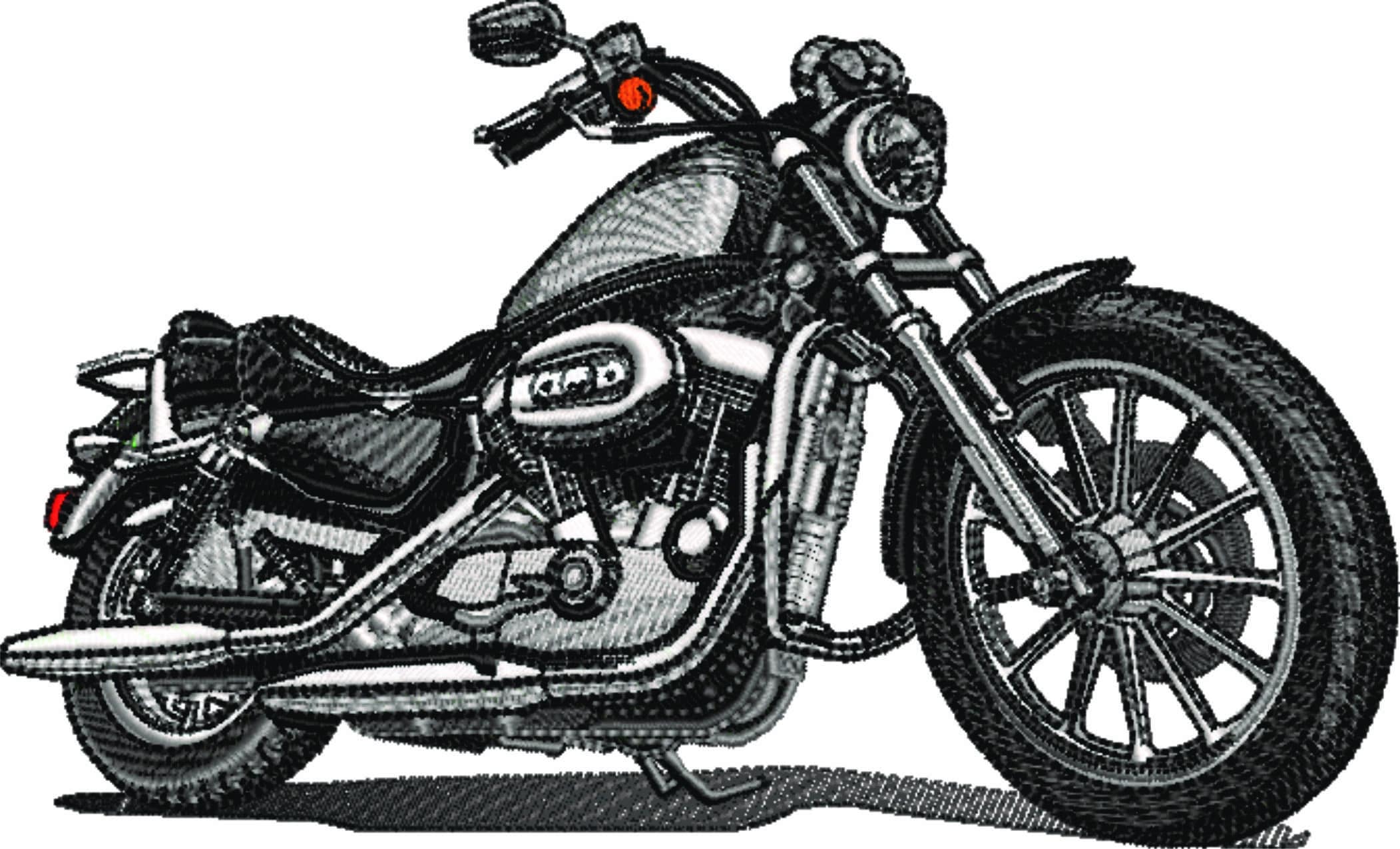 Harley Davidson Softail - Harley - Swoosh - Nike Motor Cycle embroidery design - instant download — view 5