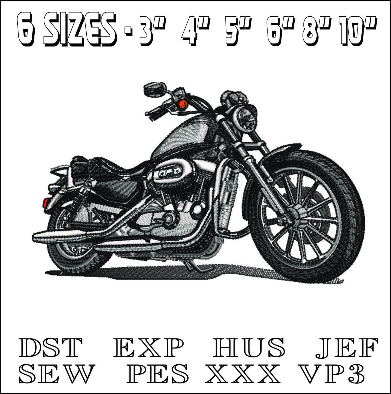 Harley Davidson Softail - Harley - Swoosh - Nike Motor Cycle embroidery design - instant download — view 2