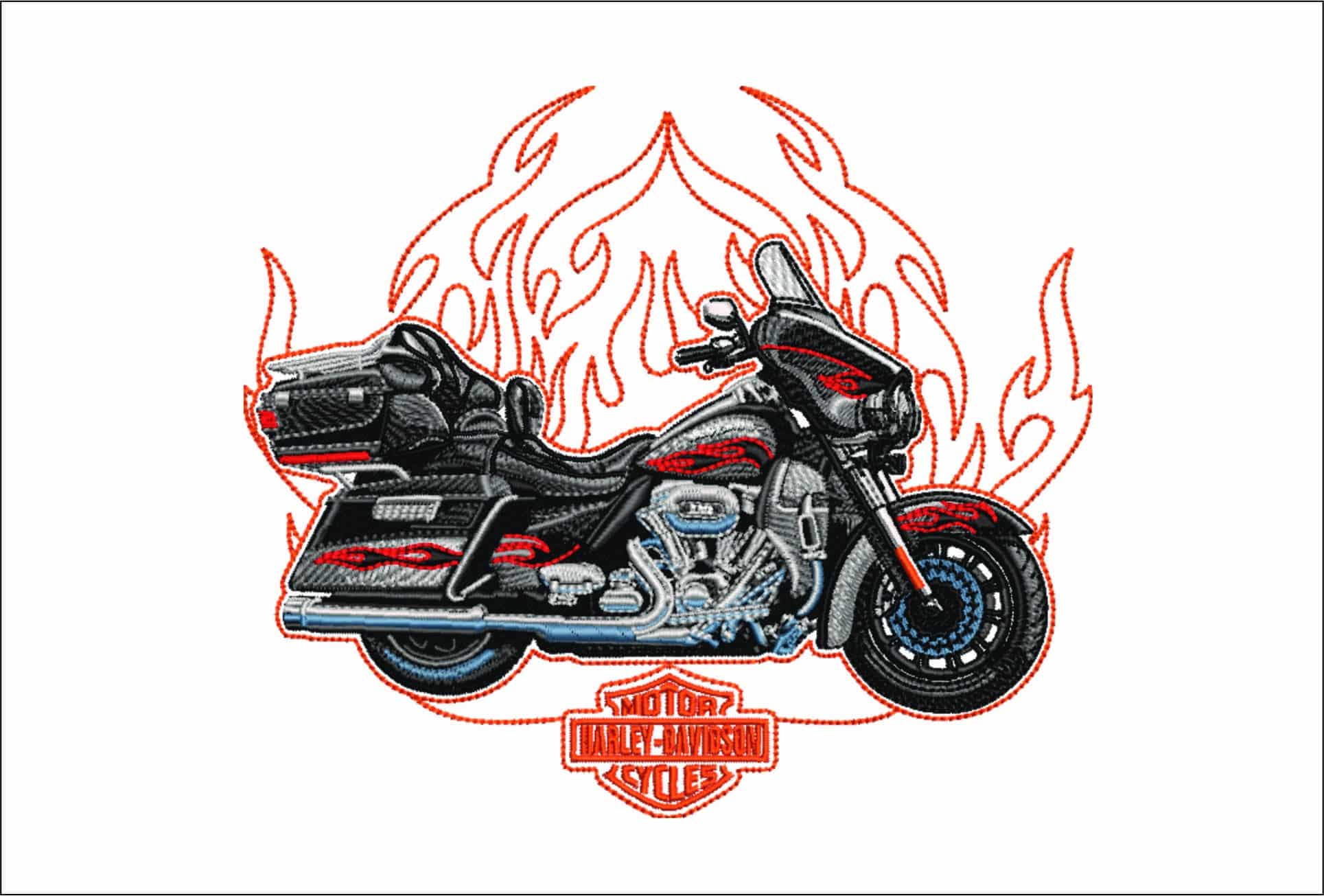 Harley Davidson Easy rider - Harley - Swoosh - Nike Motor Cycle embroidery design - instant download