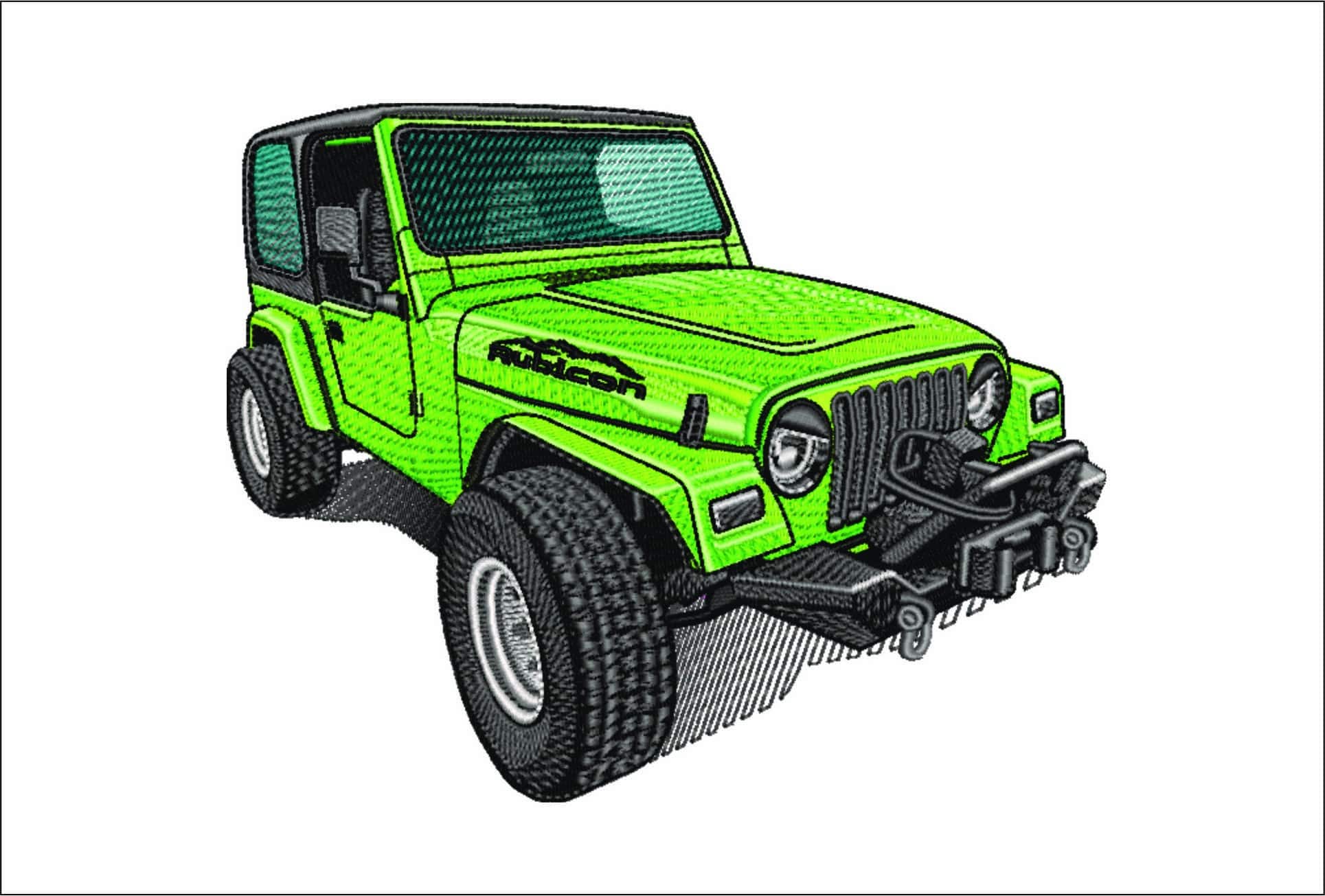 Jeep Wrangler - Swoosh - Nike Car embroidery design - instant download