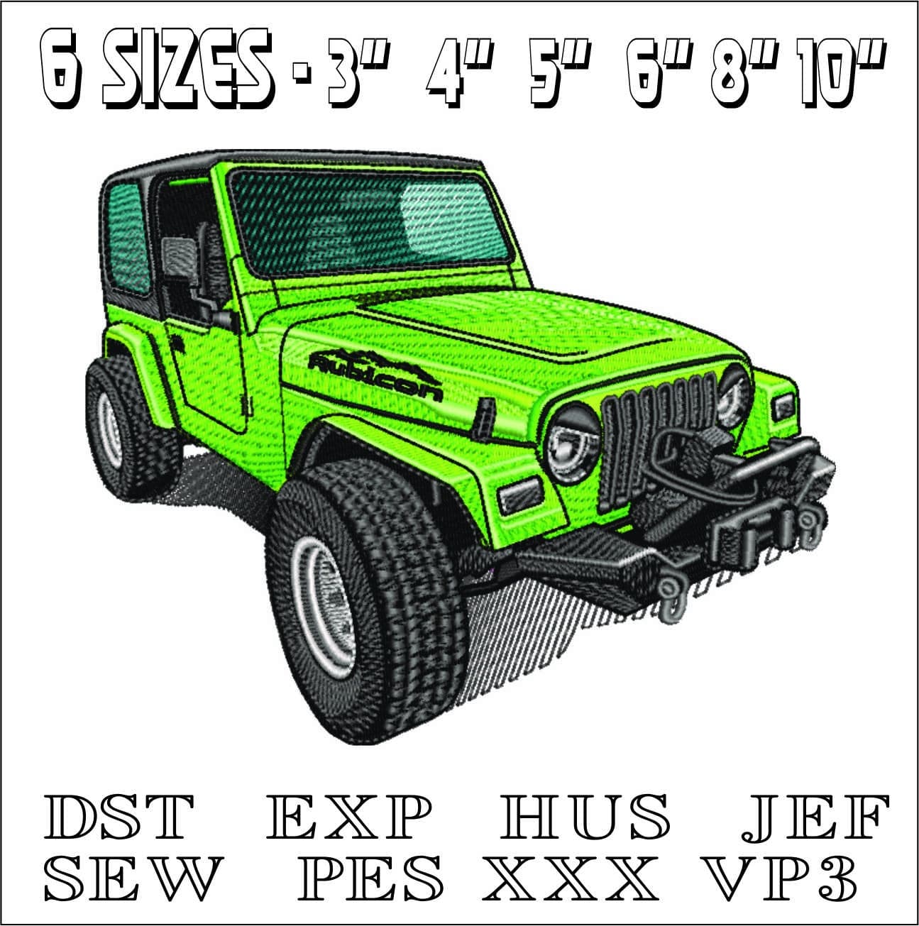 Jeep Wrangler - Swoosh - Nike Car embroidery design - instant download — view 2
