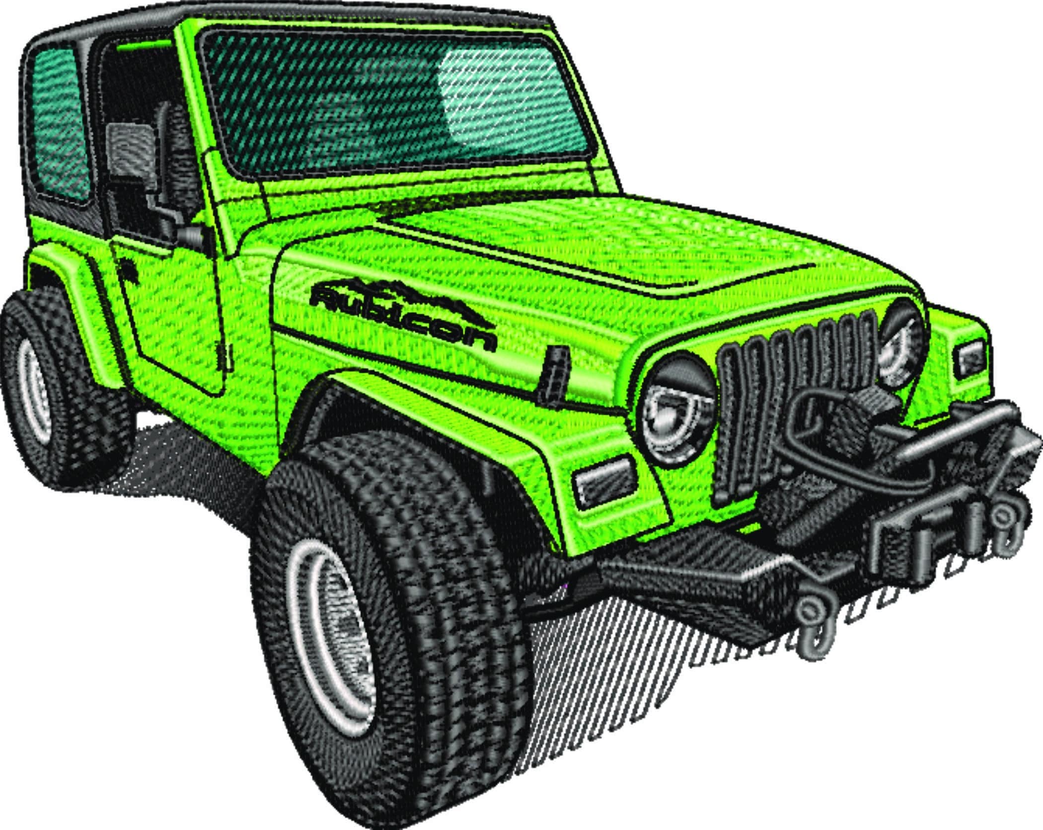 Jeep Wrangler - Swoosh - Nike Car embroidery design - instant download — view 5