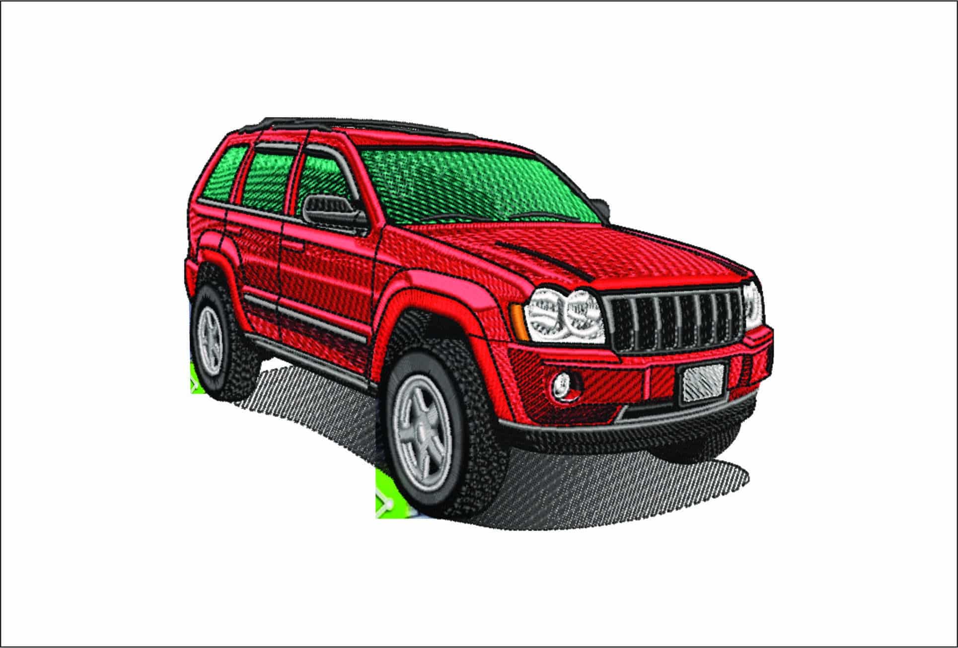Jeep Cherokee - Swoosh - Nike Car embroidery design - instant download