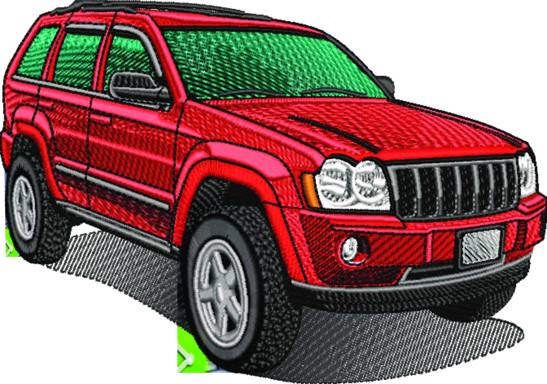 Jeep Cherokee - Swoosh - Nike Car embroidery design - instant download — view 5