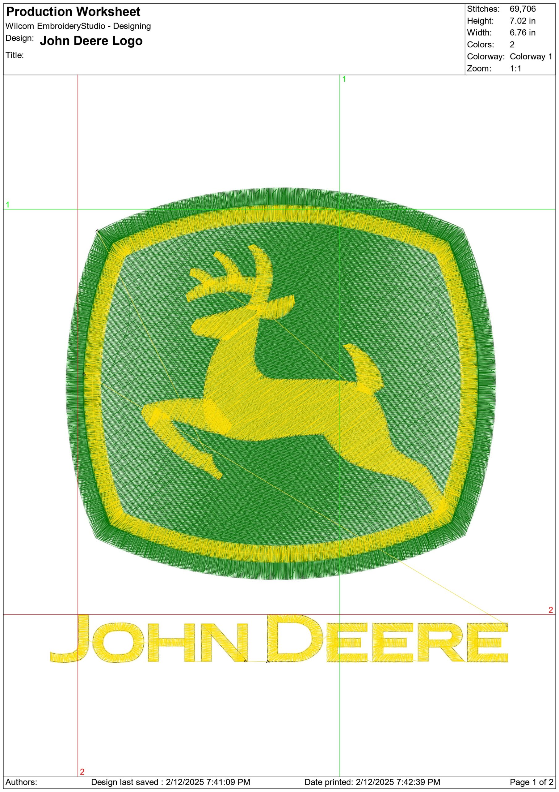 John Deere- Swoosh - Nike Car embroidery design - instant download — view 3