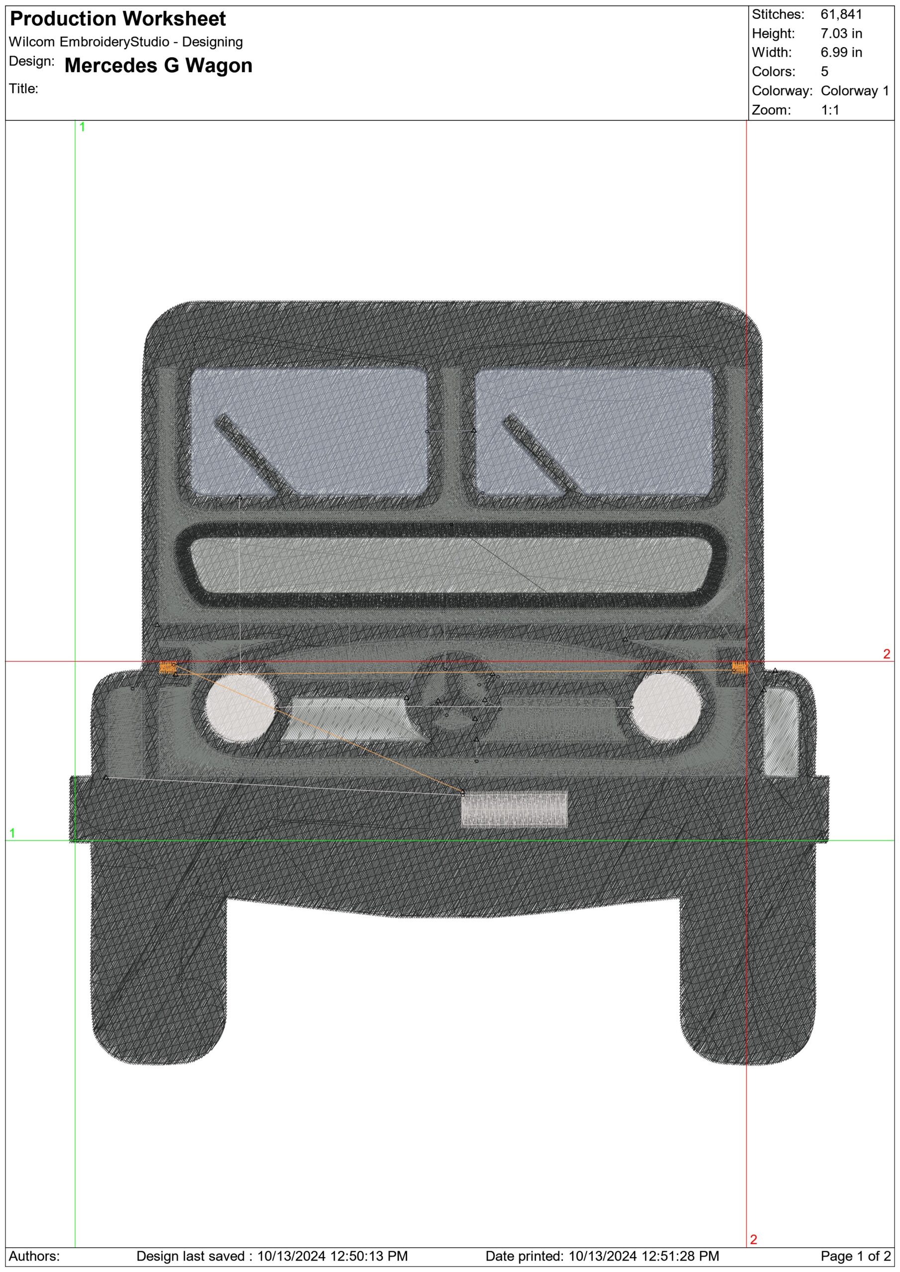 Mercedes G Wagon Stylized - Swoosh - Nike Car embroidery design - instant download — view 2