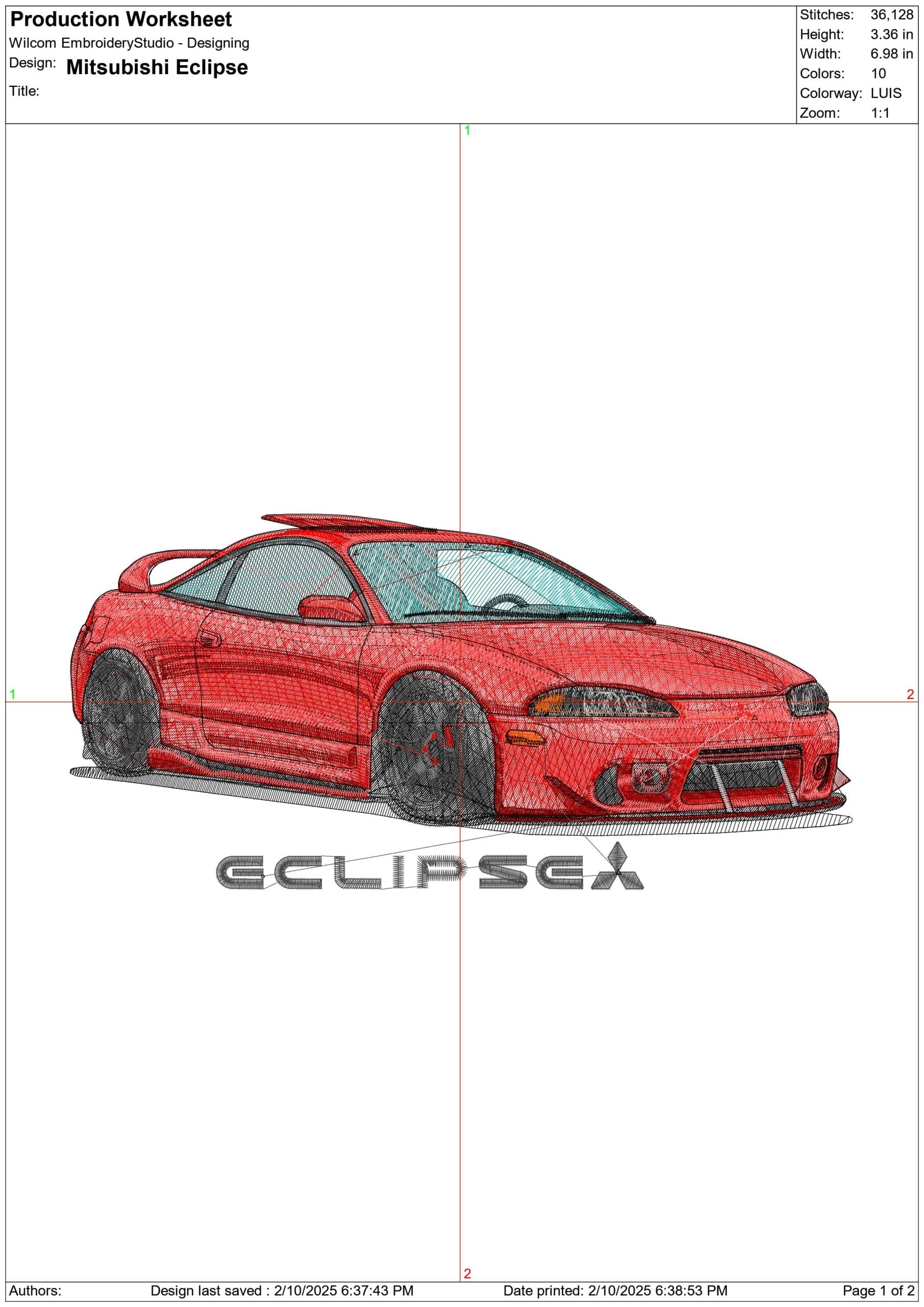 Mitsubishi Eclipse - Swoosh - Nike Car embroidery design - instant download — view 3