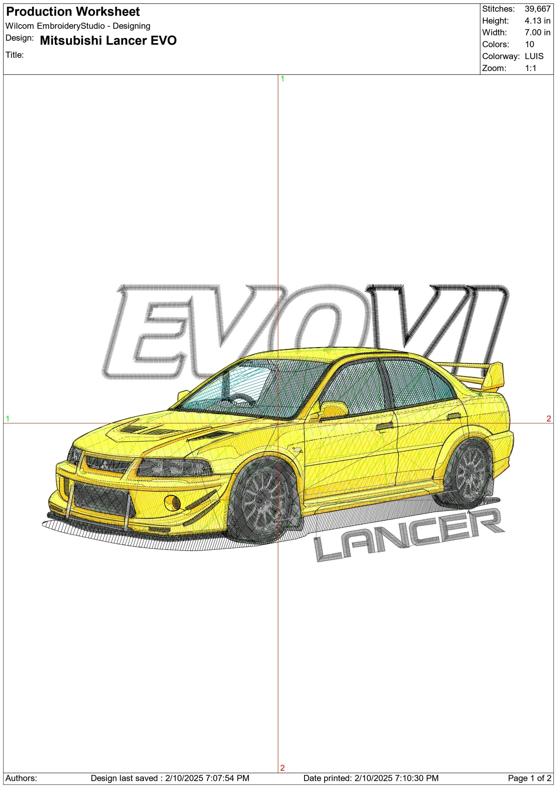 Mitsubishi Lancer EVO - Swoosh - Nike Car embroidery design - instant download — view 3