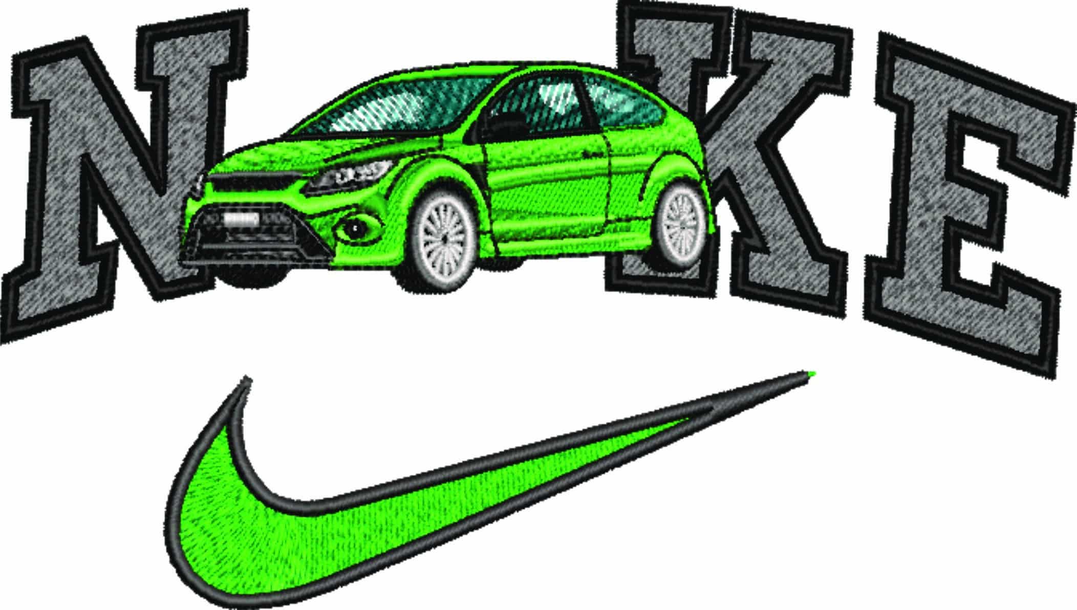 Nike Swoosh Ford Focus RS - Swoosh - Nike Car embroidery design - instant download — view 5