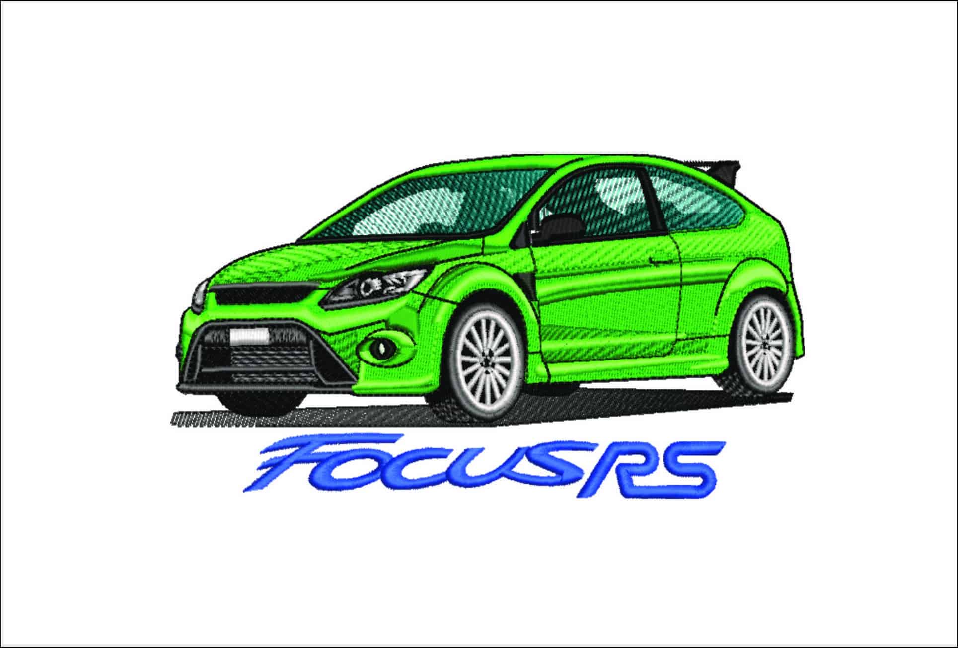 Ford Focus RS With RS - Swoosh - Nike Car embroidery design - instant download