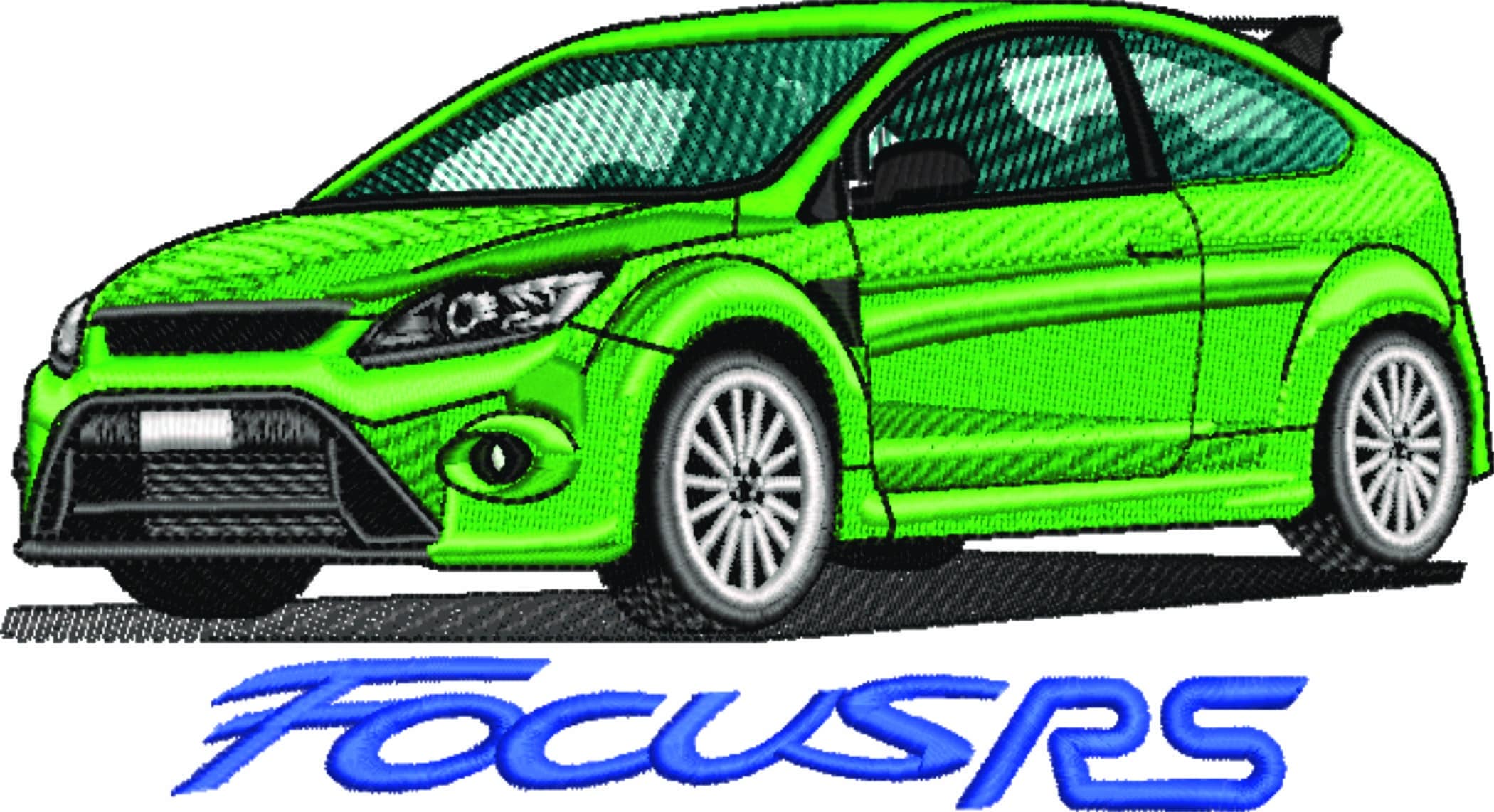 Ford Focus RS With RS - Swoosh - Nike Car embroidery design - instant download — view 5